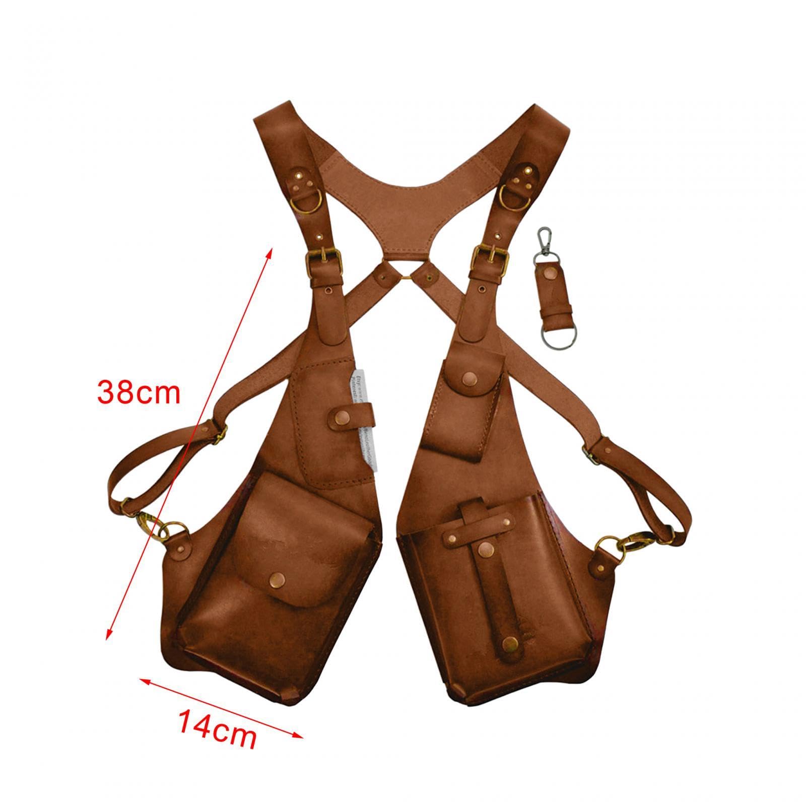 Men's Anti-Theft Crossbody Shoulder Bag - Adjustable PU Leather Strap Wallet Phone Bag for Travel, Hiking & Outdoor Activities