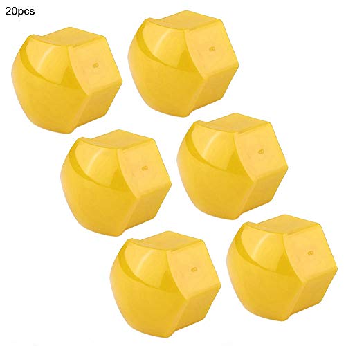 19mm Yellow Car Wheel Nut Set - 20pcs for Auto Rims & Hub Screws - Perfect for Wheel Maintenance & Customization