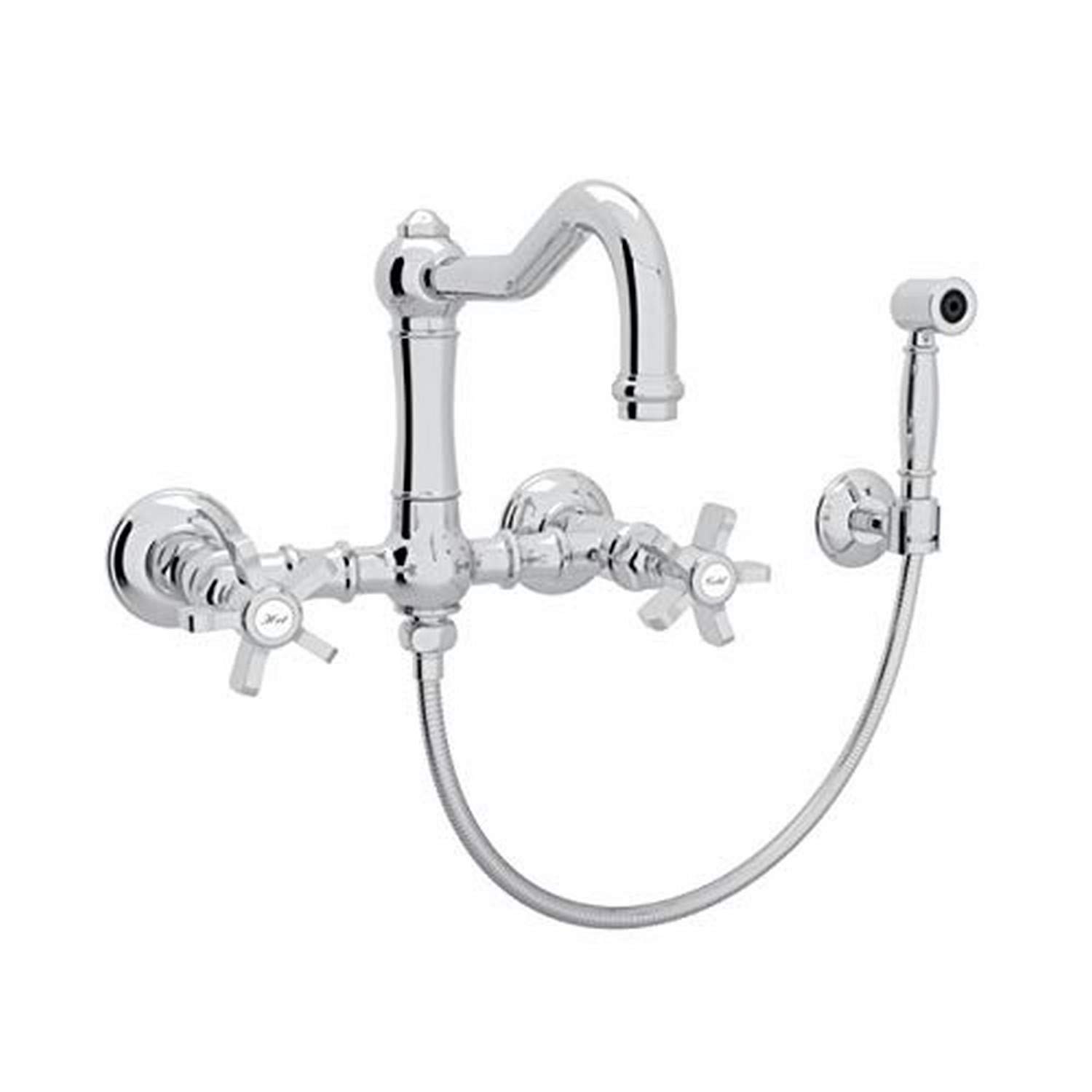 ROHL A1456XWSAPC-2 Premium Polished Chrome Kitchen Faucet - Modern Pull-Down Sprayer for Sink, Dishwashing & Food Prep