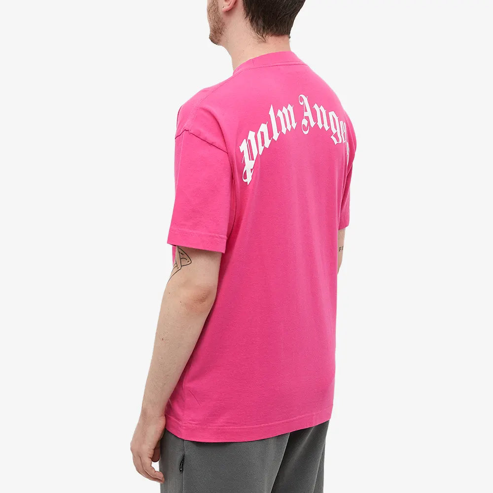 Palm Angels Pink Banana Graphic T-Shirt for Men - Trendy Streetwear Fashion Tee - Perfect for Casual Outfits, Parties, and Summer Wear