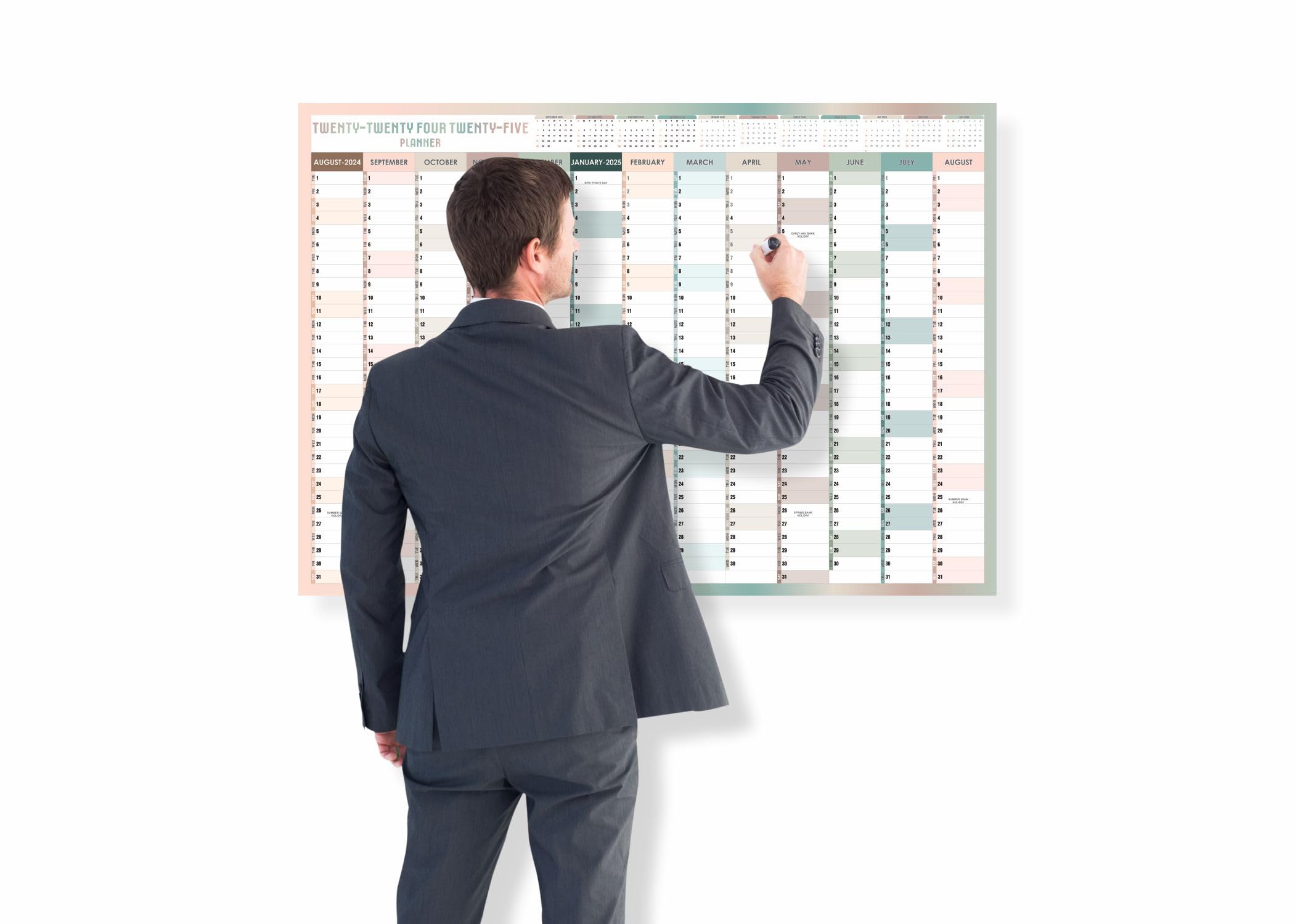 2024-2025 Academic Year Wall Planner - Large 59.4x84.1cm A1 Size Study Calendar & Organizer | August to August School Office Poster | Perfect for Classroom, Home Study & Work Planning (Folded, 1Pc)