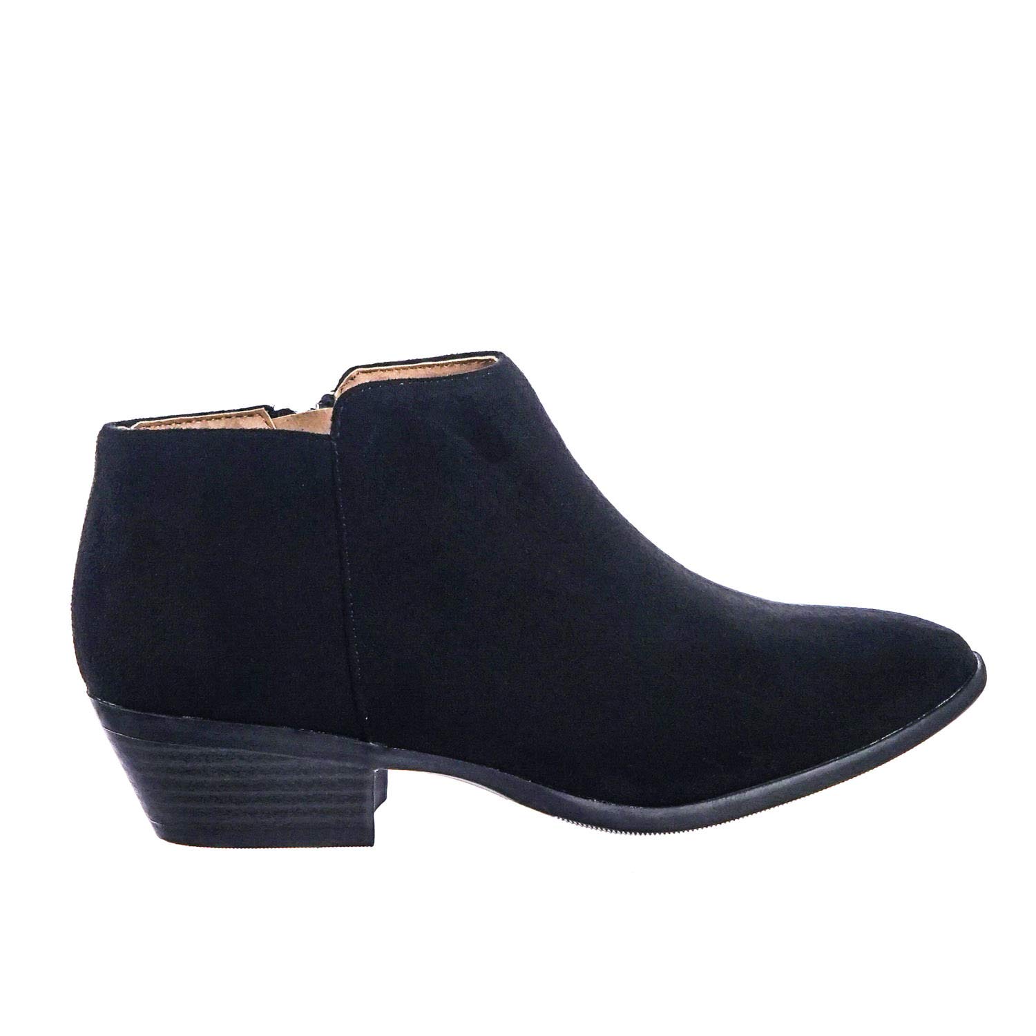 Soda Chance Women's Closed Toe Multi Strap Ankle Booties - Stylish & Comfortable Boots for Fall/Winter, Office, Casual Outfits & Date Night