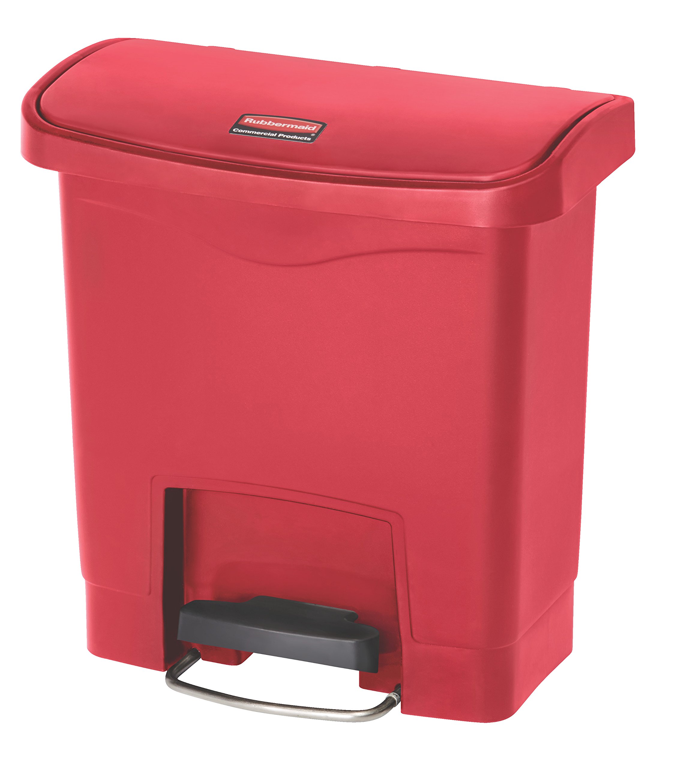 Rubbermaid Commercial 4 Gallon Slim Step-On Trash Can - Hands-Free Plastic Garbage Bin for Medical Waste, Hospitals, Labs & Patient Rooms - Ideal for Healthcare Facilities, Emergency Rooms & Clinical Settings