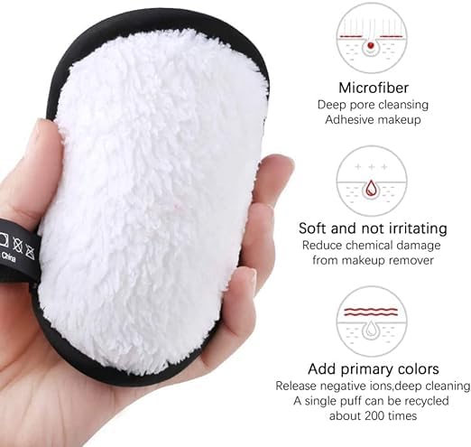 Osceola Reusable Makeup Remover Pads - Soft Double-Sided Microfiber Facial Cleansing Cloths (2 Pack) with Free Makeup Headband - Gentle Makeup Removal for Sensitive Skin | Perfect for Travel, Gym & Daily Beauty Routine