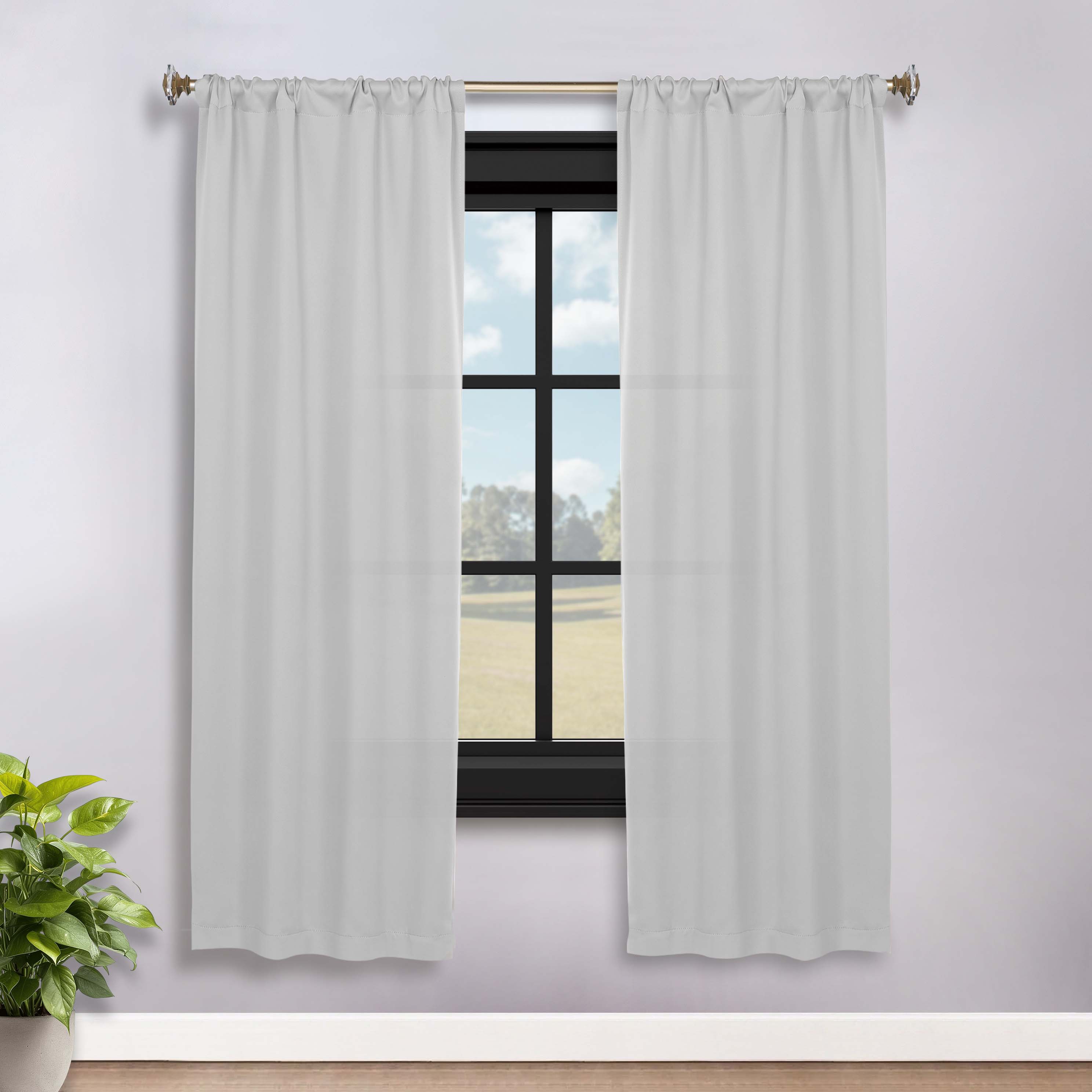 Machine Washable Blackout Curtains Set of 2 - Solid Color Room Darkening Window Drapes for Bedroom, Living Room & Nursery - Noise Reducing & Energy Efficient