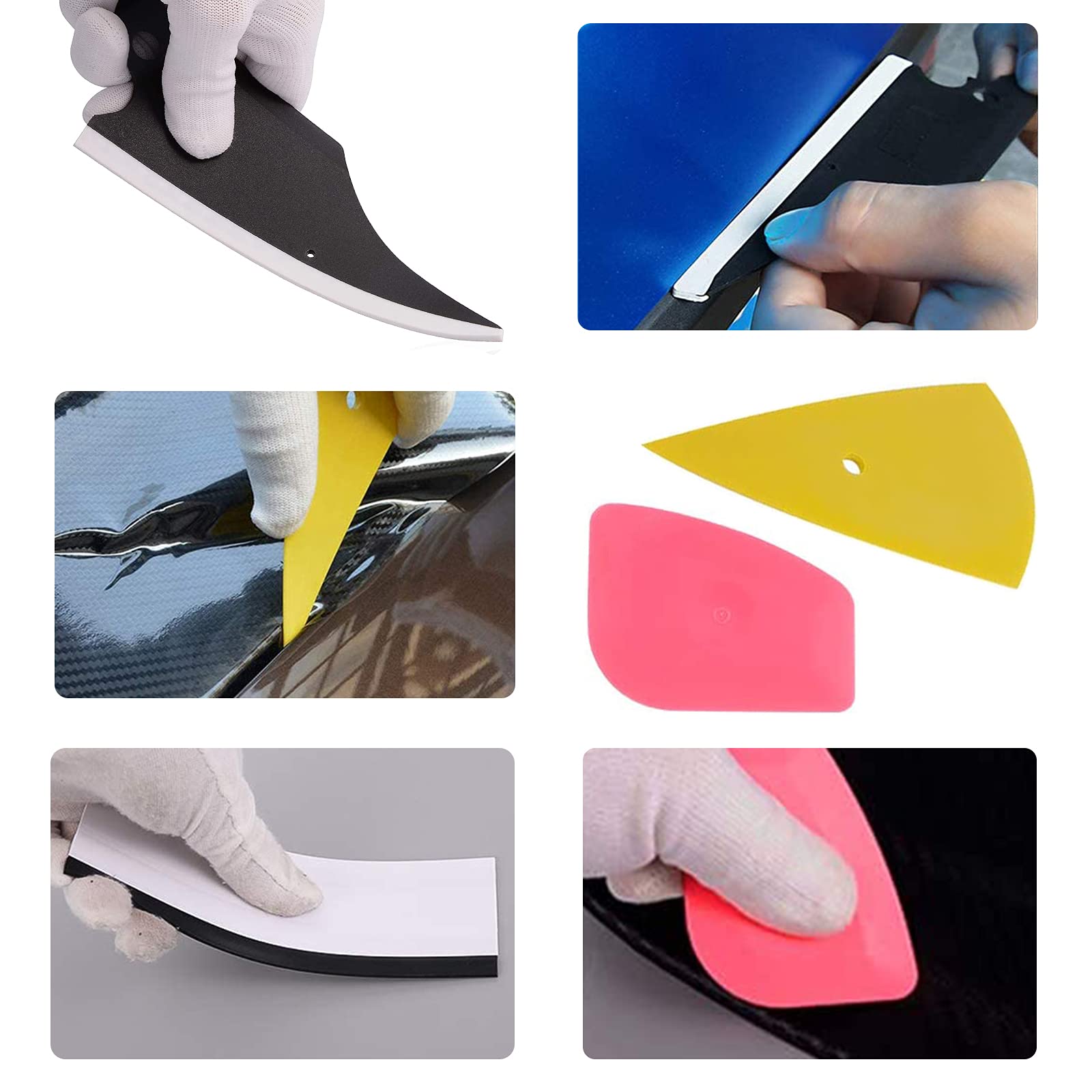 9-Piece Car Window Tint Application Tool Kit - Professional Vehicle Glass Protective Film Installation Set with Squeegee, Scraper & Utility Knife - Perfect for DIY Auto Tinting & Window Film Protection