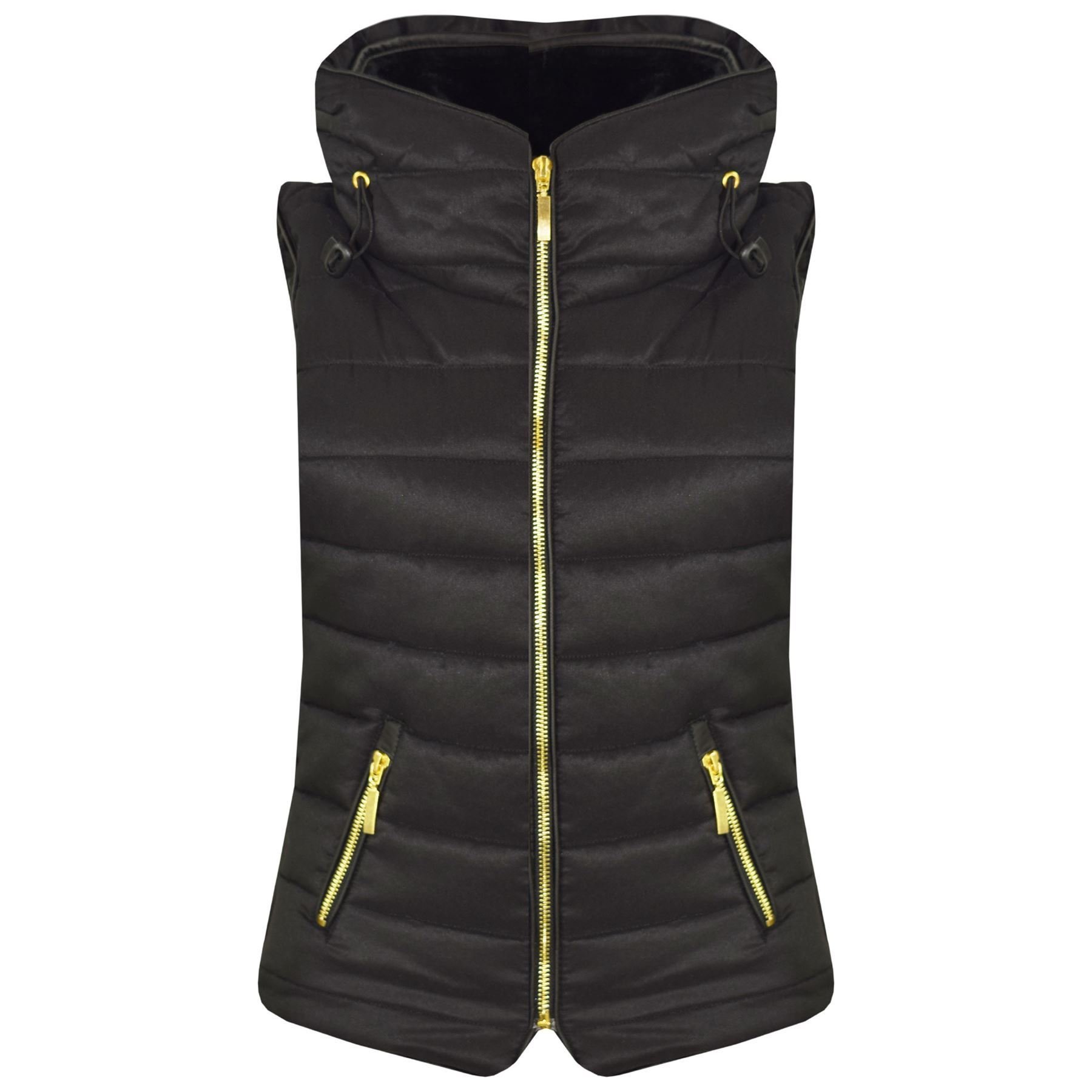 Girls Black Puffer Vest Hooded Sleeveless Jacket - Winter Body Warmer for Kids - Perfect for Outdoor Play, School & Cold Weather Activities
