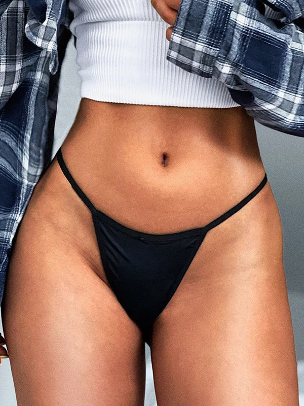 ZASUWA Women's Sexy Solid Color T-Back Panties - Comfortable & Breathable Underwear for Daily Wear, Sleep, and Intimate Moments