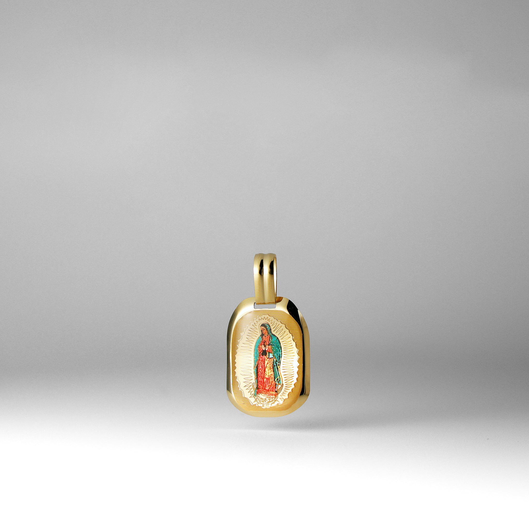 14K Gold Guadalupe Virgin Mary Enamel Pendant Necklace - Model 0145 | Religious Jewelry Gift for Women, Baptism, First Communion & Everyday Wear