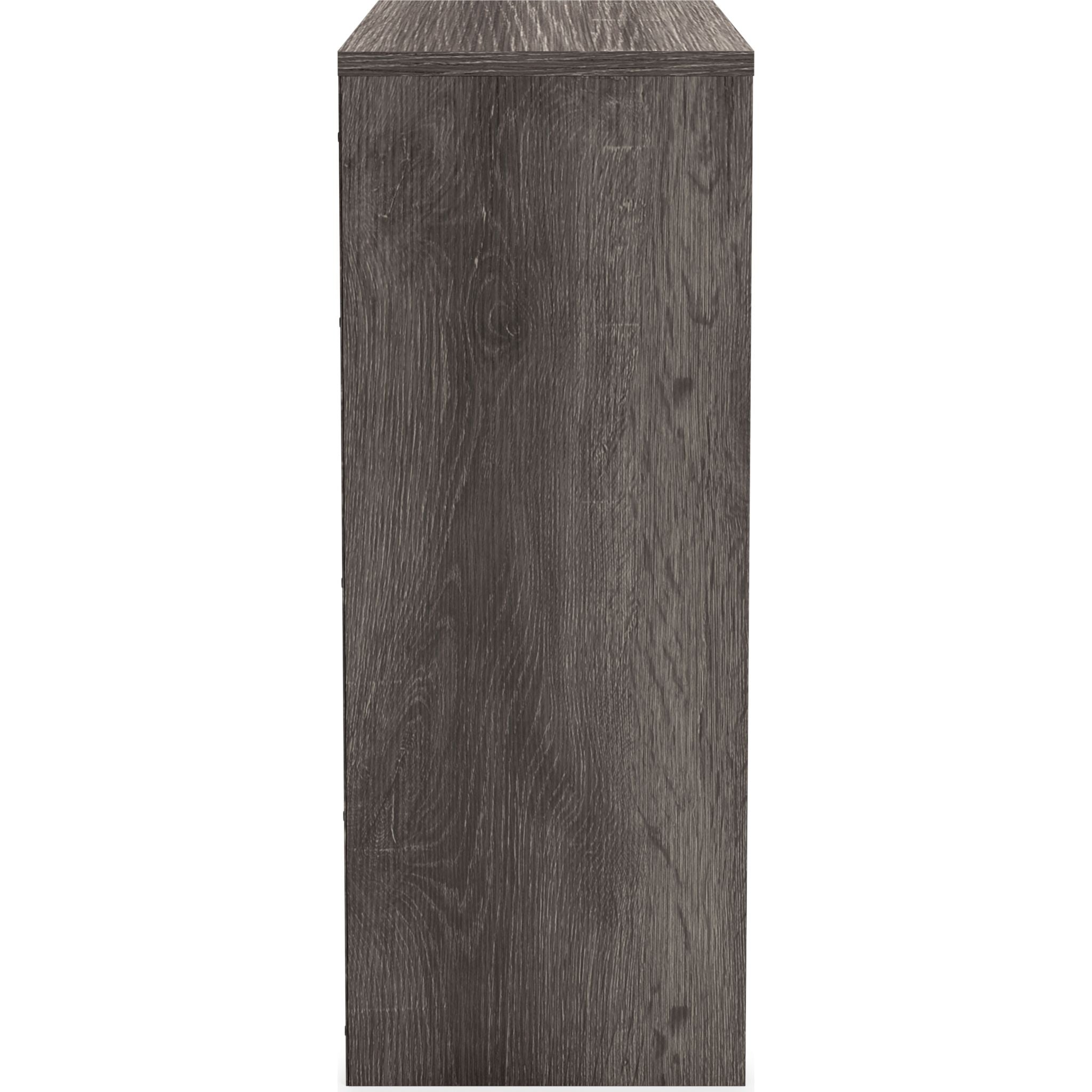 Arlenbry 5-Shelf Bookcase in Gray - Modern Bookshelf for Living Room, Bedroom & Office Storage