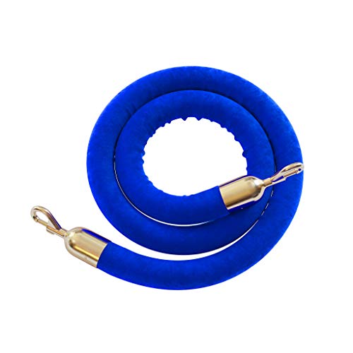 Blue Rope With Polished Brass Snap Ends