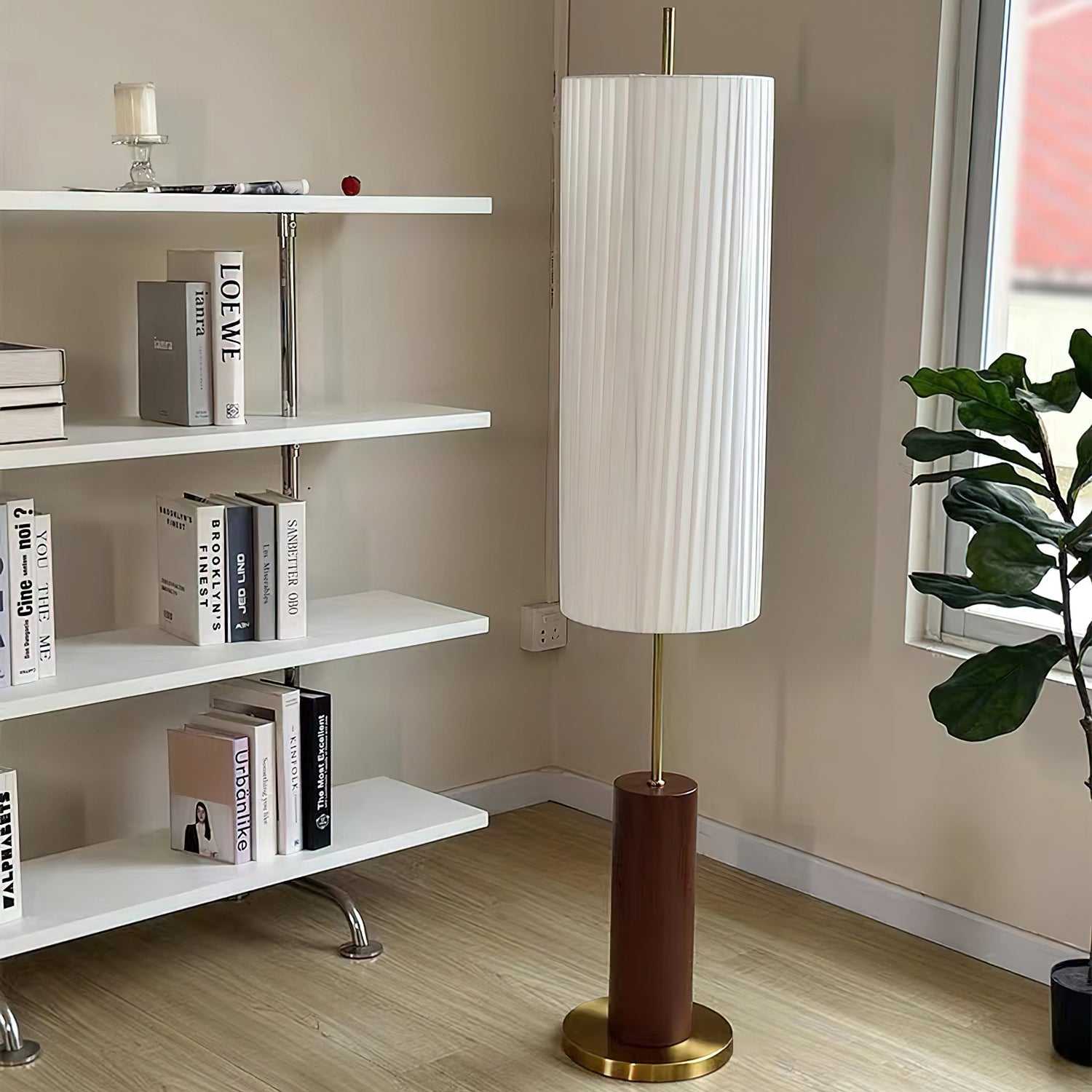 Modern Dorica Floor Lamp with Adjustable Height - Bright LED Standing Light for Living Room, Bedroom, or Office - Perfect for Reading, Working, and Relaxing