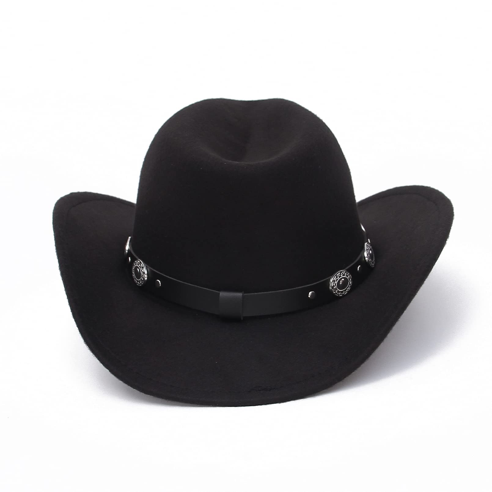 GEMVIE Classic Roll Up Brim Fedora Cowboy Hat for Men & Women - Western Cowgirl Hat with Adjustable Belt | Perfect for Rodeo, Country Music Festivals & Outdoor Adventures