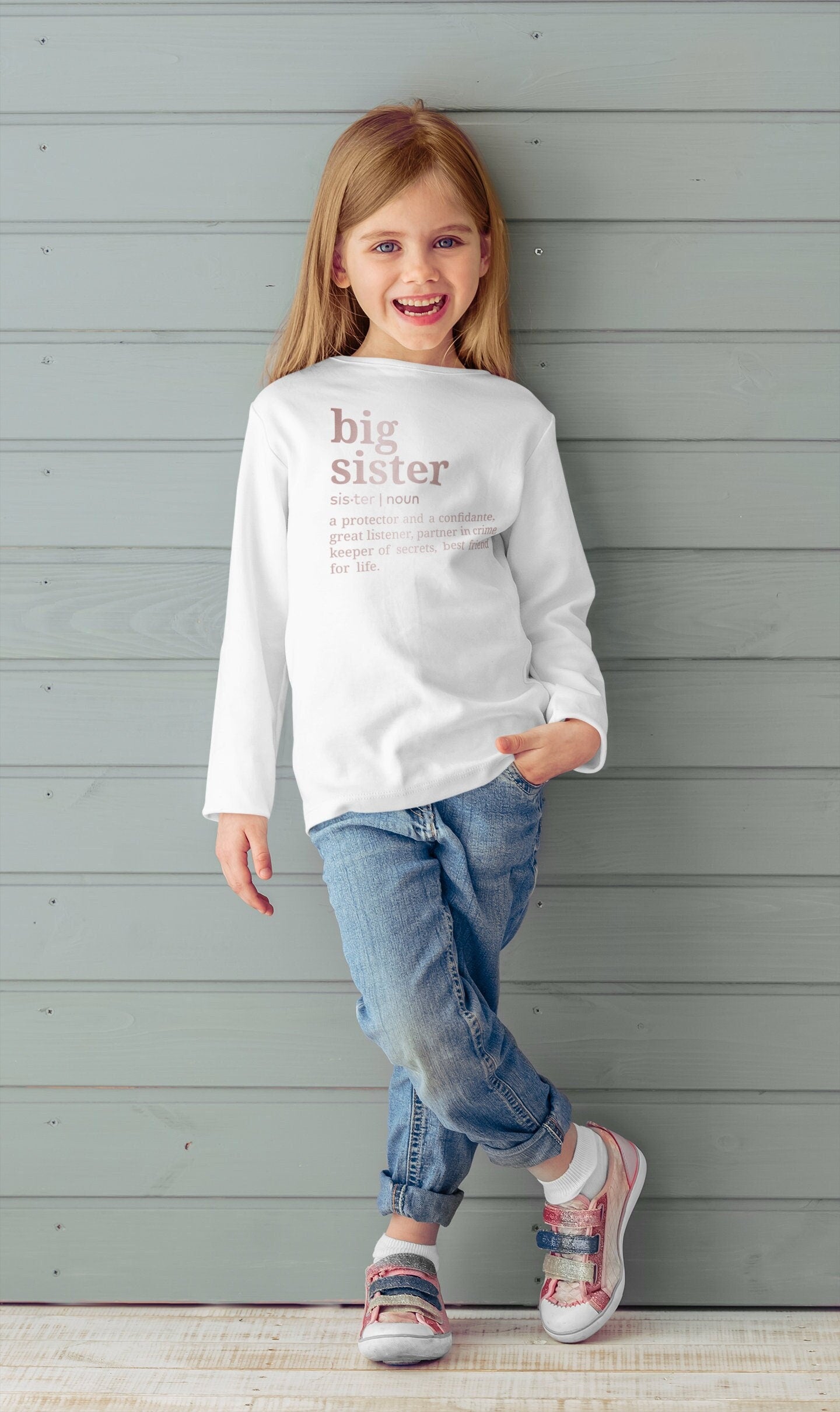 Big Sister T-Shirt - Comfortable & Stylish Cotton Tee for Women - Perfect for Sibling Love, Family Events & Casual Wear