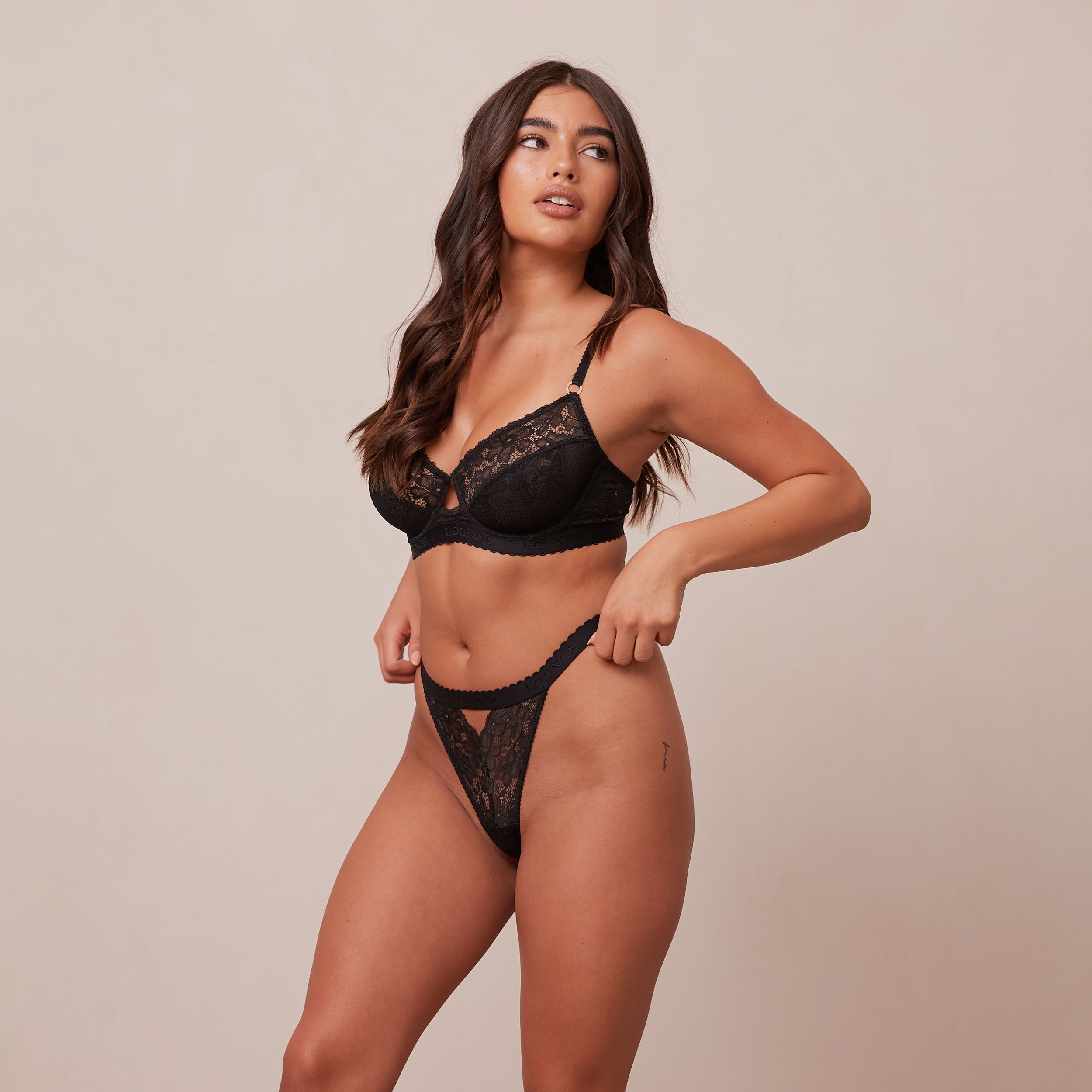Flair Balcony Bra - Black Lace Underwire Bra for Women | Comfortable & Sexy Everyday Wear | Perfect for Date Nights & Special Occasions
