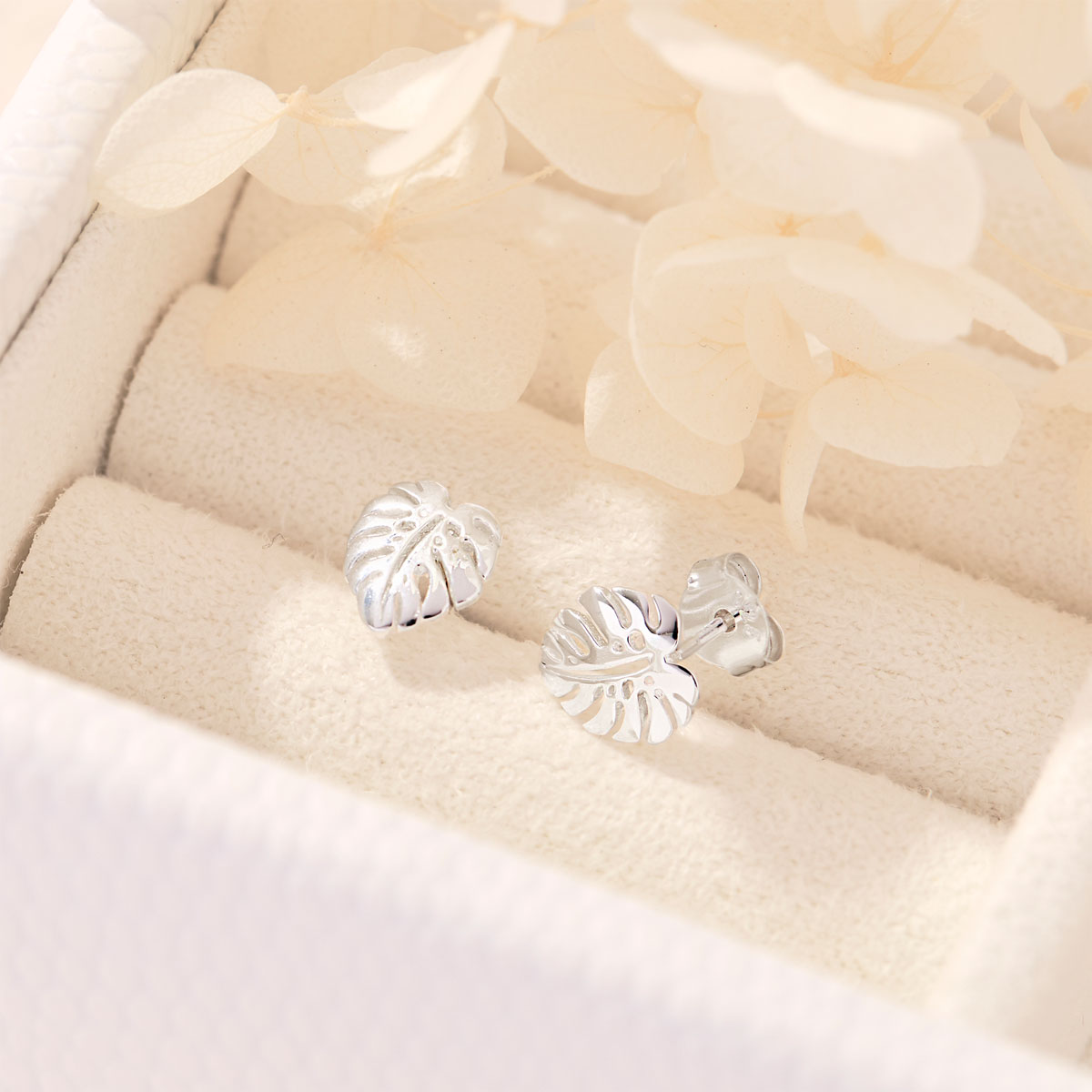 Monstera Stud Earrings - Trendy Botanical Leaf Design for Women | Perfect for Everyday Wear, Parties & Gifts
