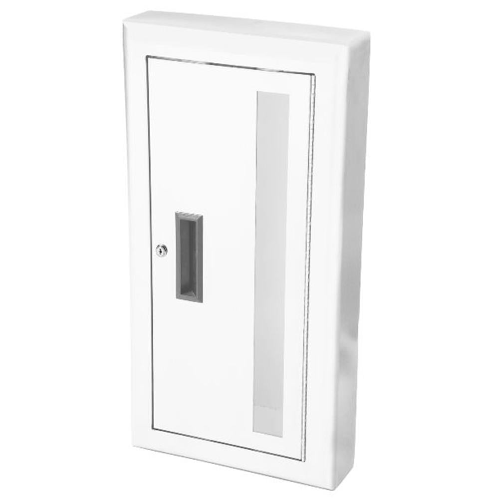 JL Industries 1012W10A Ambassador Fire Extinguisher Cabinet - Vertical Duo Panel with Pull Handle & SAF-T-LOK - Ideal for Commercial Buildings, Warehouses, and Office Safety Compliance