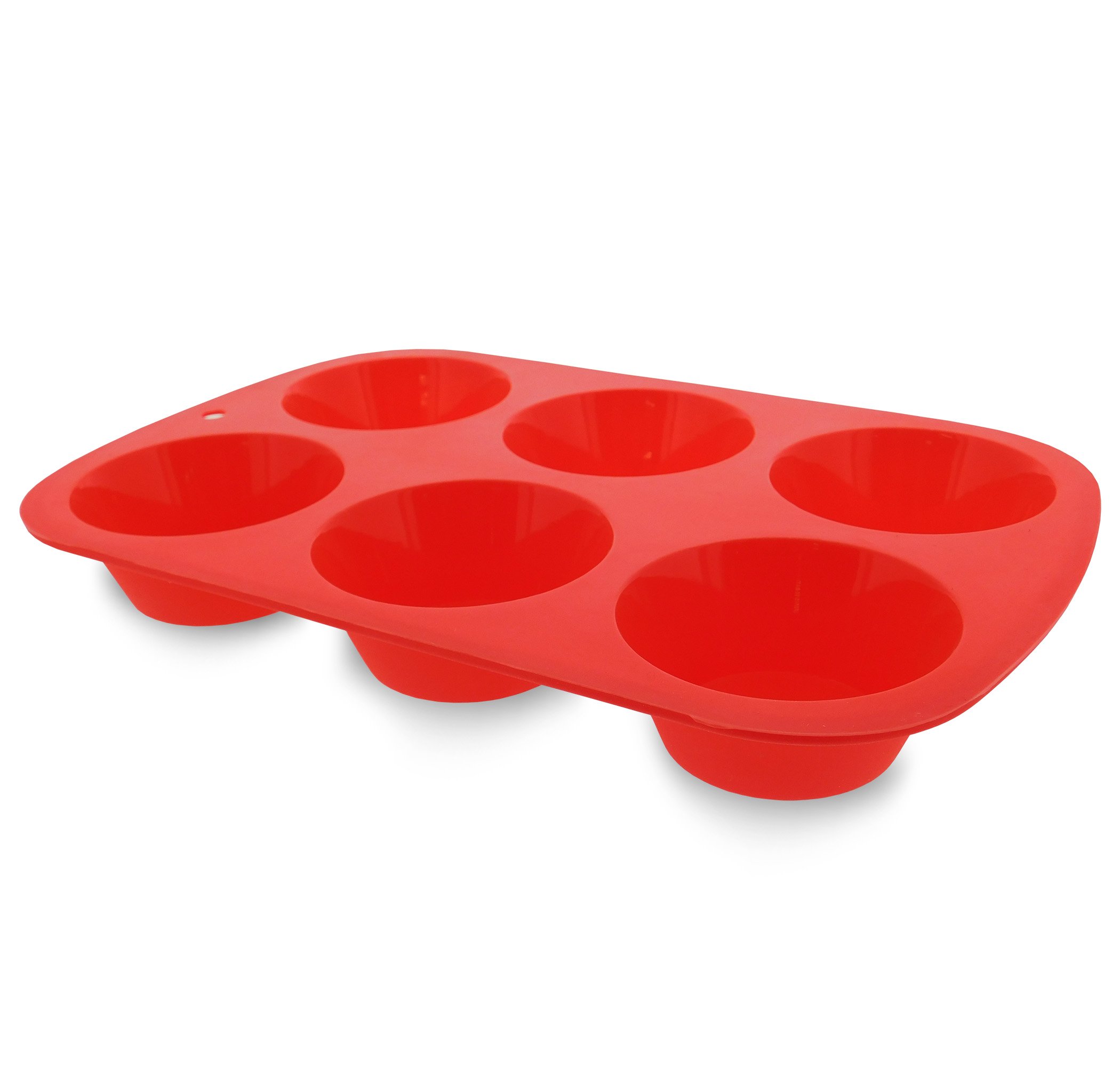 Non-Stick Silicone 6 Cup Muffin Pan - BPA Free, Flexible & Easy Clean Baking Tray for Cupcakes, Brownies, Mini Pies - Perfect for Home Baking, Parties & Holiday Treats
