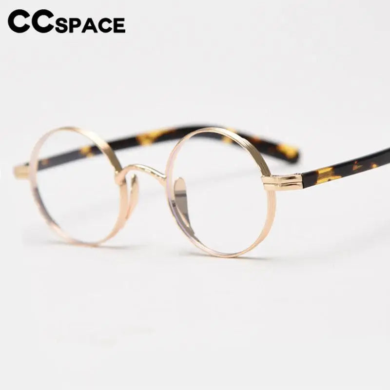 CCspace Unisex Full Rim Round Alloy Reading Glasses R57517 - Lightweight & Durable Eyewear for Reading, Working & Computer Use