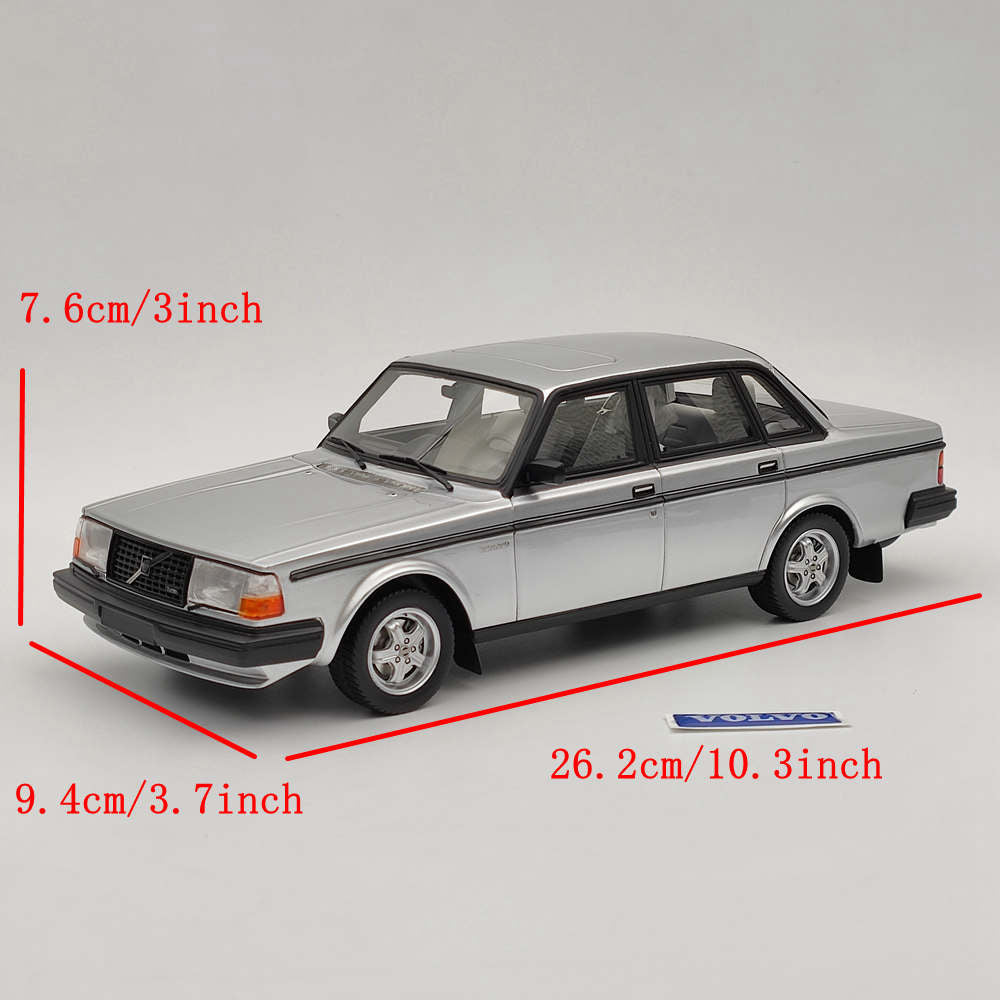 1/18 Scale Volvo 244 Turbo Resin Model Car - Limited Edition Silver Collectible (DNA000115) | Perfect for Display, Collection & Gift Giving