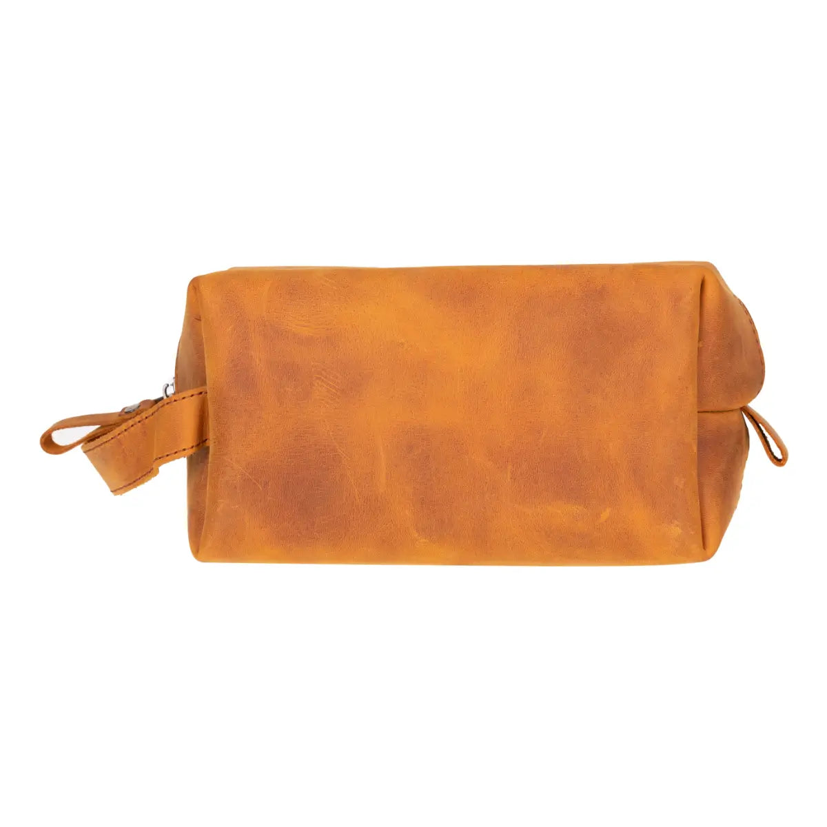Premium Genuine Leather Dopp Kit Bag for Men - Camel Brown Travel Toiletry Organizer | Ideal for Business Trips, Gym, Camping & Weekend Getaways