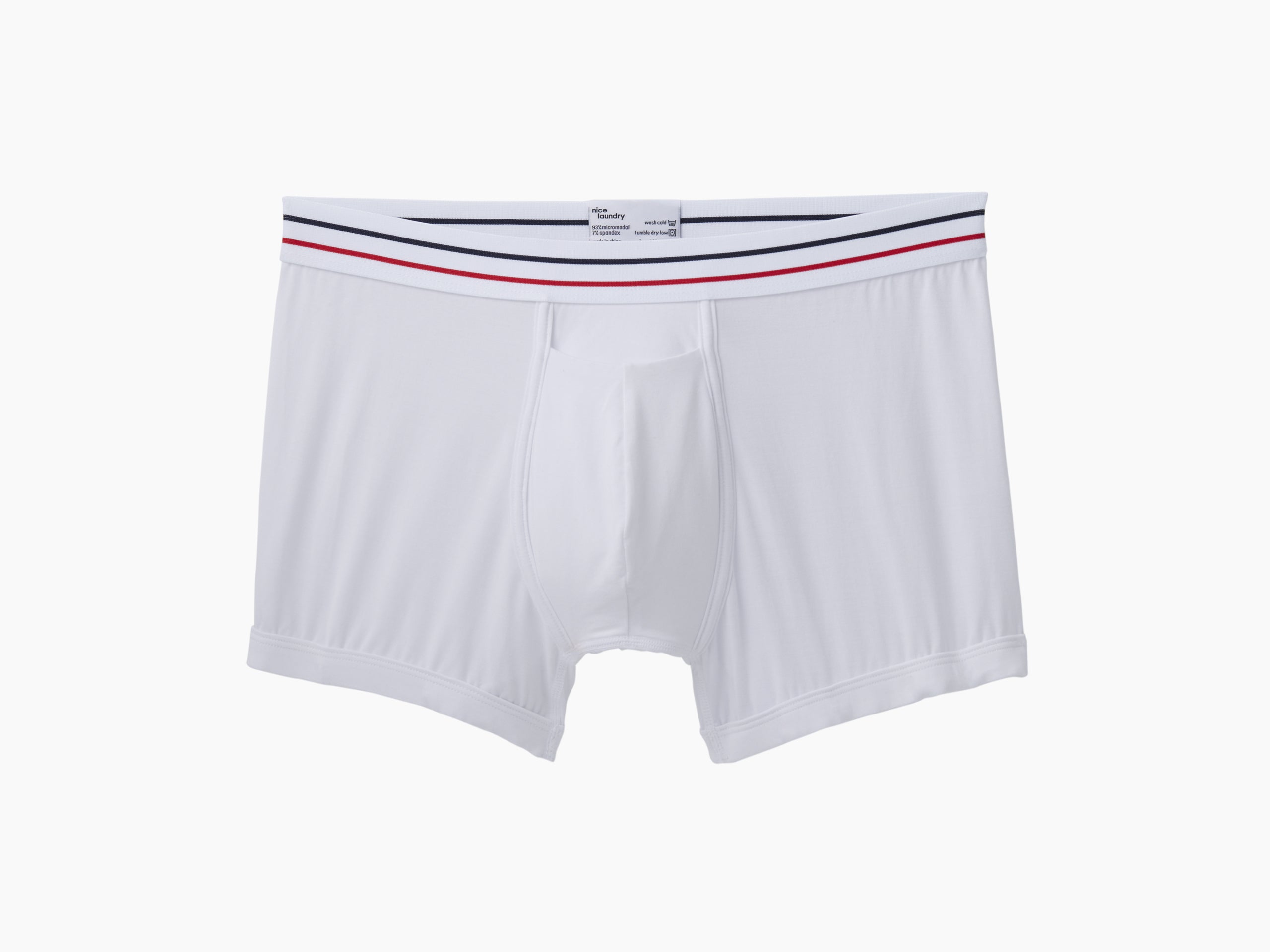 Premium Cotton Boxer Briefs for Men - All American White - Comfortable Underwear for Daily Wear, Workout & Sports