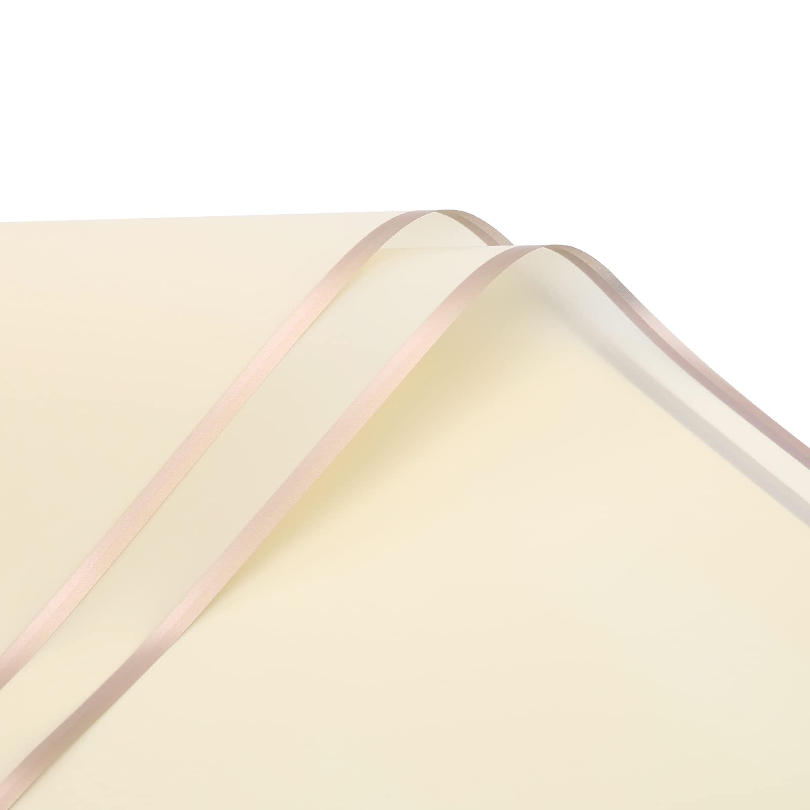 Frosted Gold Wrapping Paper - 20 Sheets 22.4x22.4 Inches, Semi-Transparent Waterproof Plastic for Flower Packaging, DIY Crafts, Gift Wrapping - Yellow (Perfect for Wedding Decor, Birthday Presents & Handmade Card Making)
