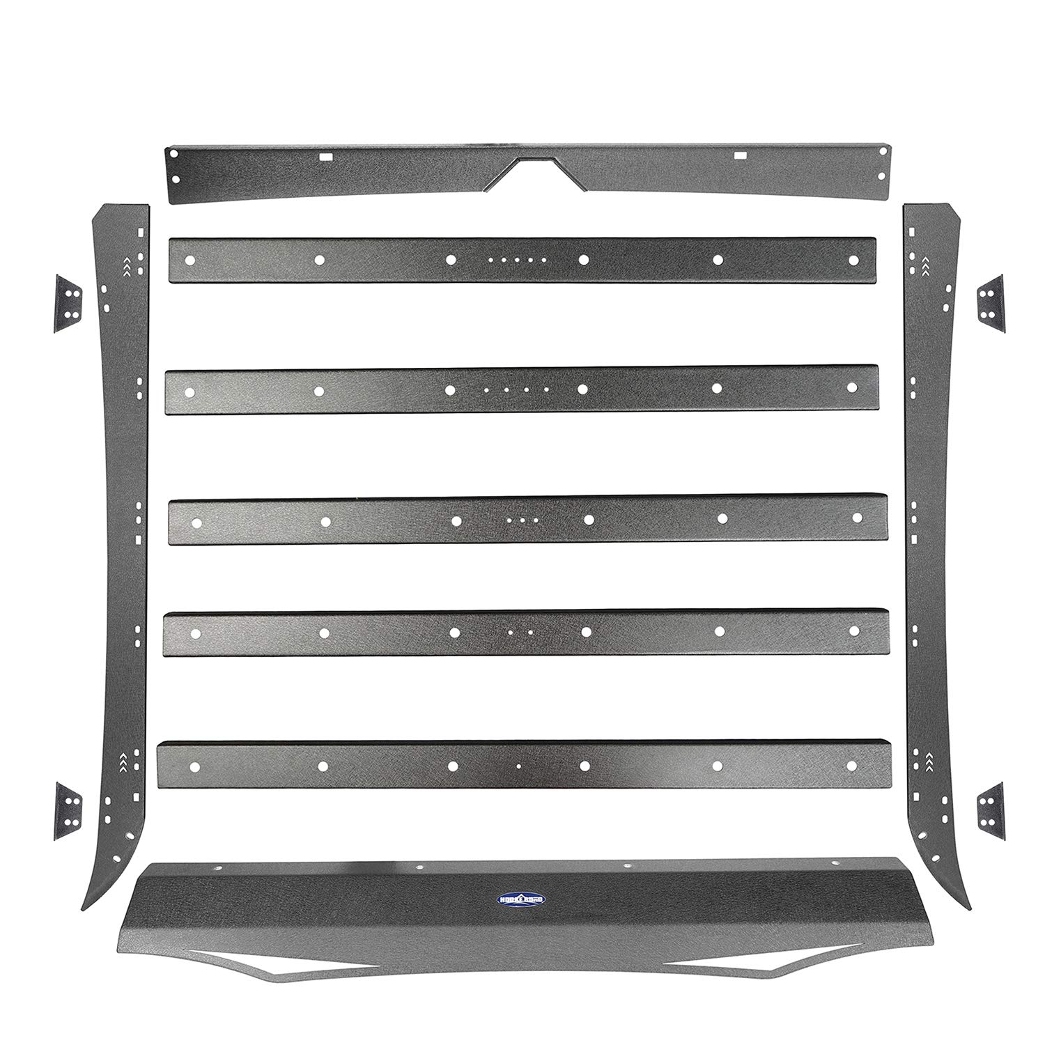 u-Box Tundra Top Roof Rack Cargo Carrier with 4X 18W LED Lights for Toyota Tundra Crewmax 4-Door Pickup Truck 2014-2021 - Heavy Duty Roof Top Luggage Carrier for Camping, Road Trips & Outdoor Adventures