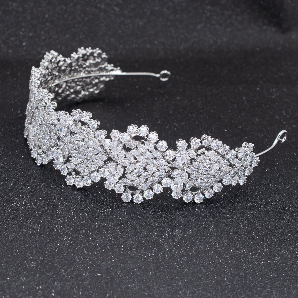 Elegant Crystal Cubic Zirconia Wedding Headband - Bridal Hair Tiara for Bride, CHA10026 | Perfect for Wedding Ceremony, Bridal Shower & Special Occasions