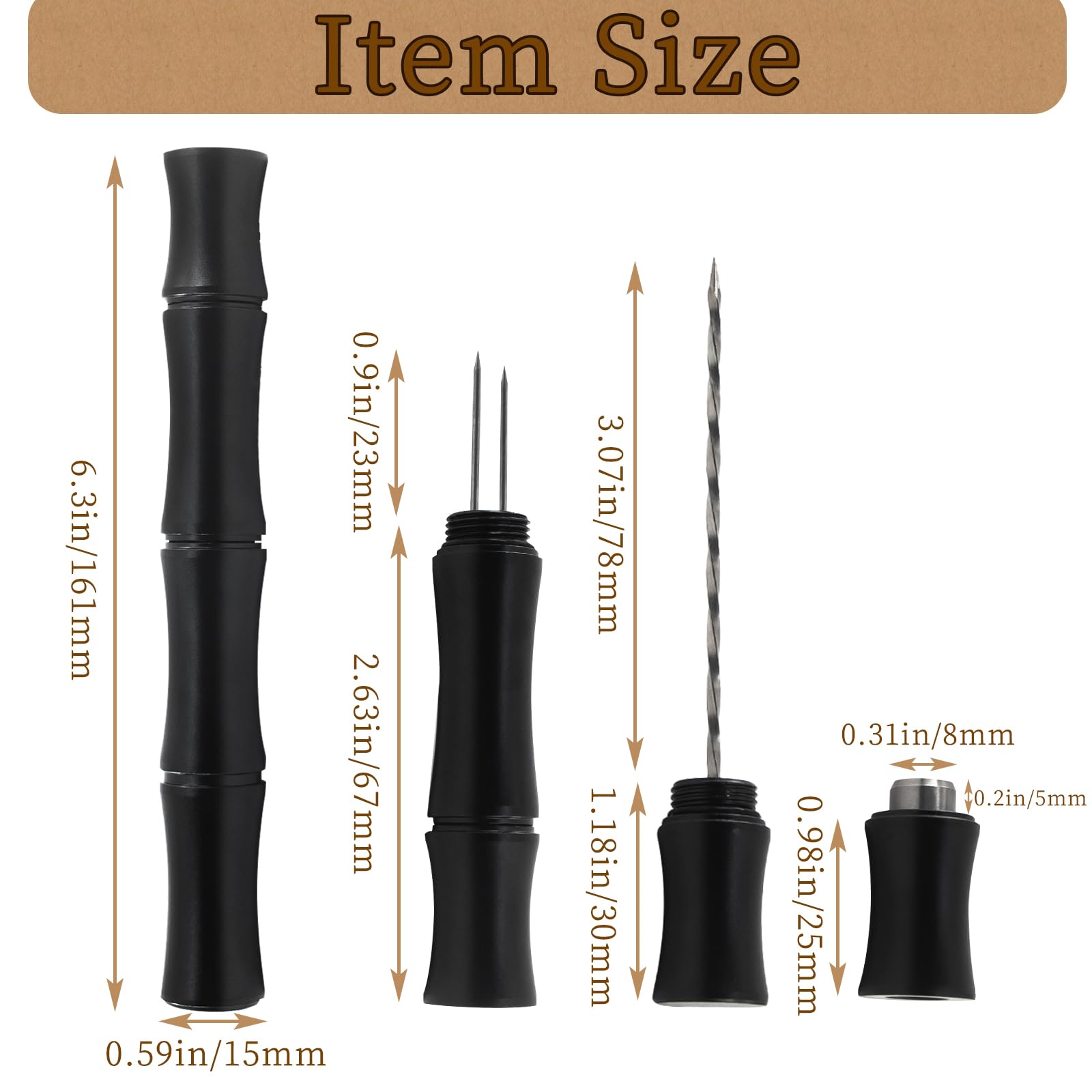 4-in-1 Cigar Punch Multitool Set with 8mm Hole Opener & Anti-Hot Finger Design - Premium Cigar Draw Enhancer for Smooth Smoking Experience - Perfect for Cutting Blocked Cigars & Enjoying Full Flavor Without Burns - Ideal for Cigar Lounges, Outdoor Smoking & Gifts for Cigar Lovers