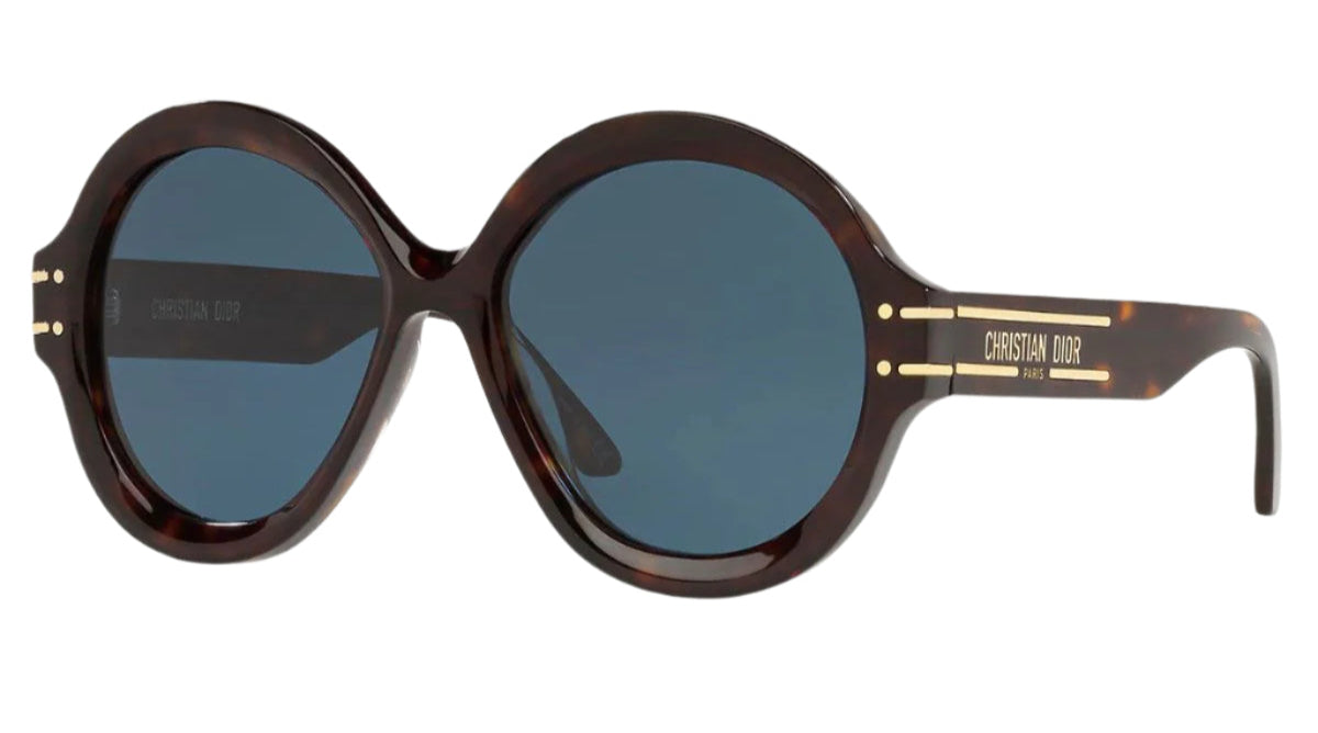 Dior DiorSignature R1U Round Sunglasses - Brown & Blue Gradient Lenses UV Protection for Women & Men | Perfect for Beach, Driving & Fashion Accessories