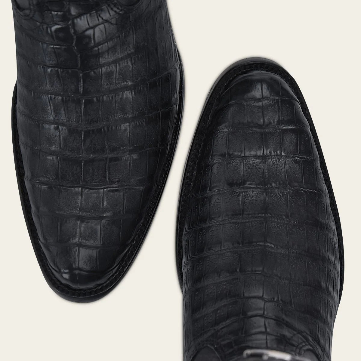 Men's Cuadra Black Dress Cowboy Caiman Leather Boots S42FFY – Stylish Western Boots for Rodeo, Country Dance & Casual Wear