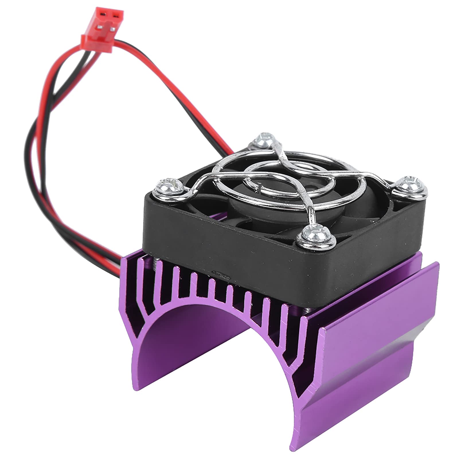 High Performance RC Motor Heat Sink Cooler - Large Aluminum Heat Dissipation for 1/10 Scale RC Cars | Extends Battery Life | Includes Protective Mesh | Purple | Ideal for Racing, Off-Road & Hobby RC Vehicles