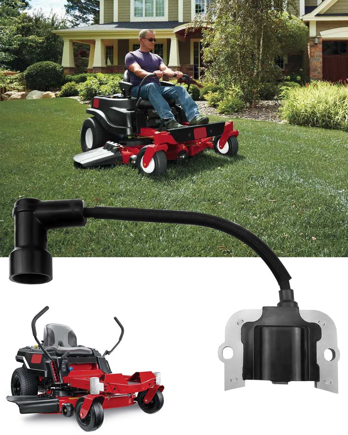 High-Performance Ignition Coil Module Compatible with Toro TITAN TimeCutter & Exmark Series Riding Mowers - Replaces 136-7883, 139-0720, 127-9216 - Perfect for Lawn Maintenance & Landscaping