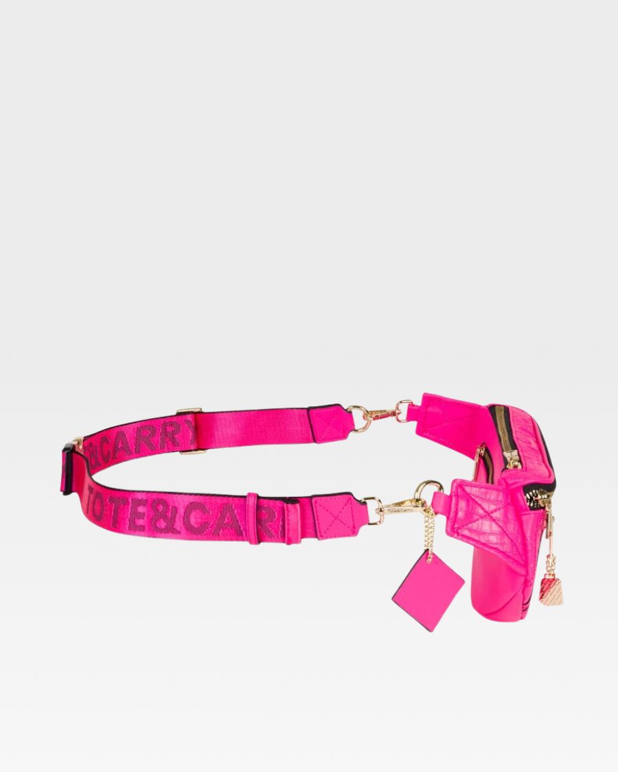 **Apollo 2 Fanny Pack - Neon Pink Waist Bag for Women & Men, Water-Resistant & Lightweight, Perfect for Running, Hiking, Travel & Festivals**