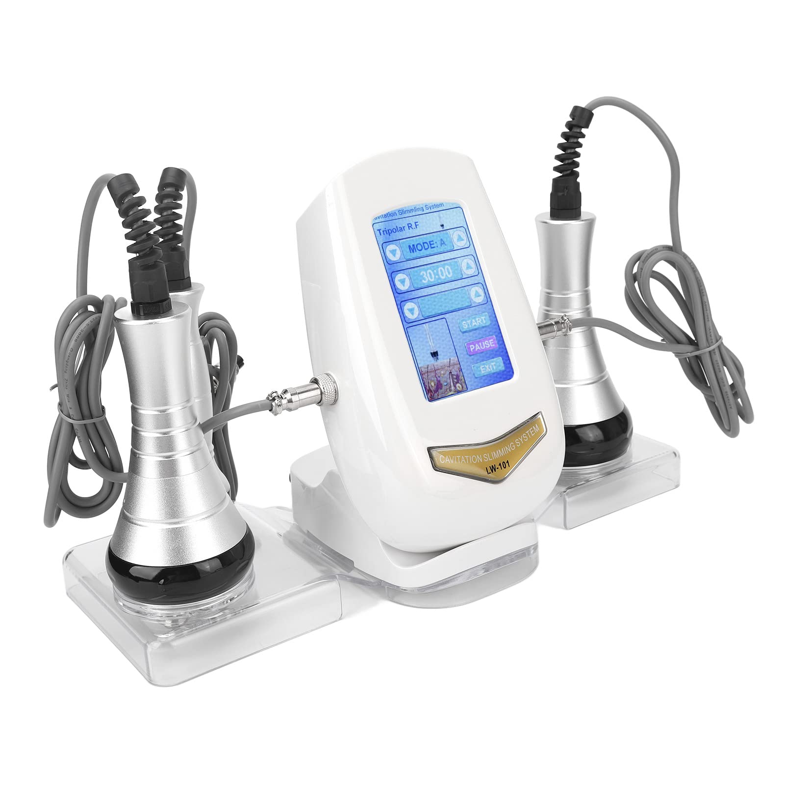 40Khz Cavitation Machine & RF Body Slimming Device - Reduce Fat, Fade Wrinkles & Stretch Marks | Professional Beauty Salon Equipment for Hips, Thighs & Abdomen | UK Plug | Perfect for Home Use & Spa Treatments