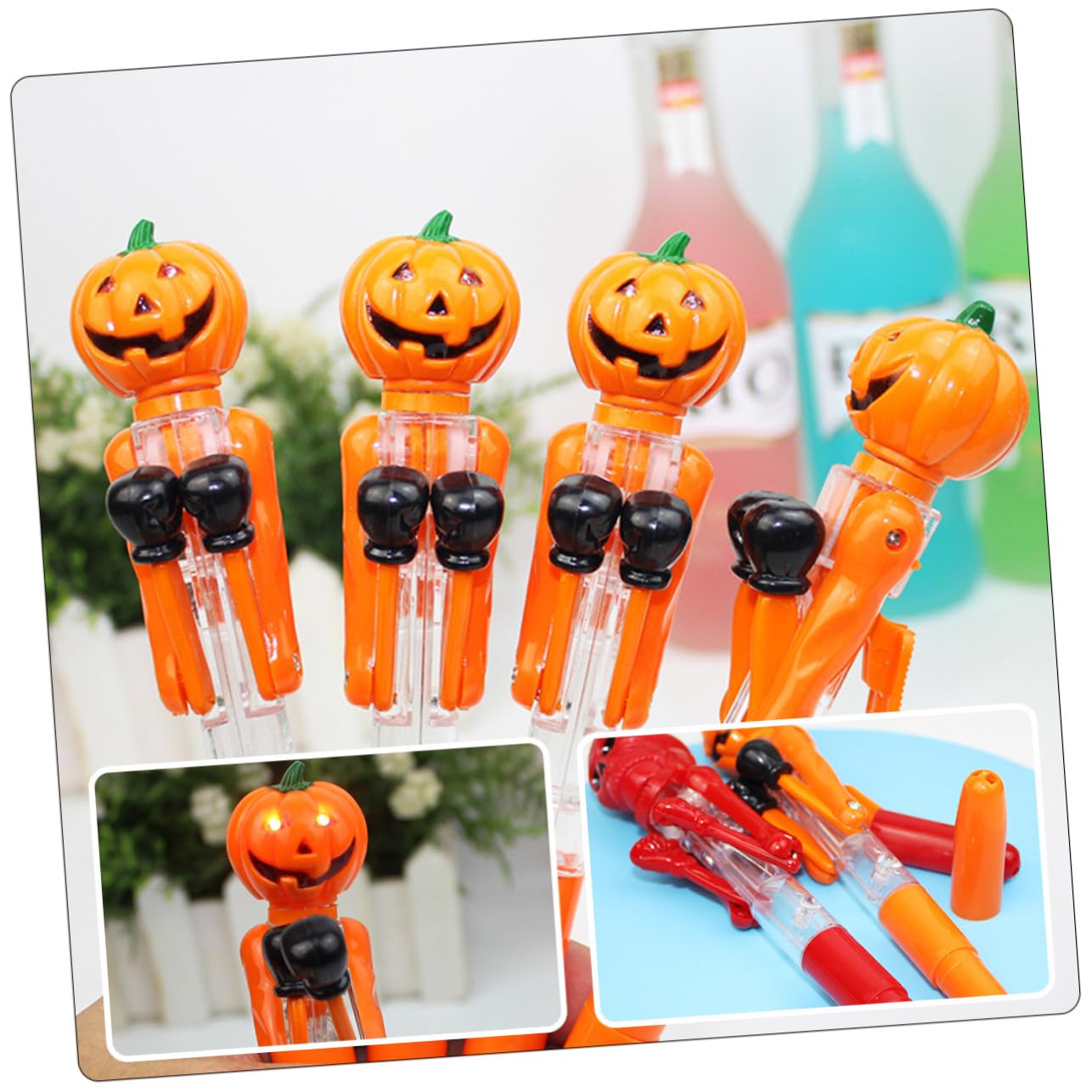 DIYEAH 4-Pack Cute Gel Ballpoint Pens - Smooth Writing Adorable Fun Pens for School, Office & Journaling - Perfect Student Gift & Pumpkin Prize Pens