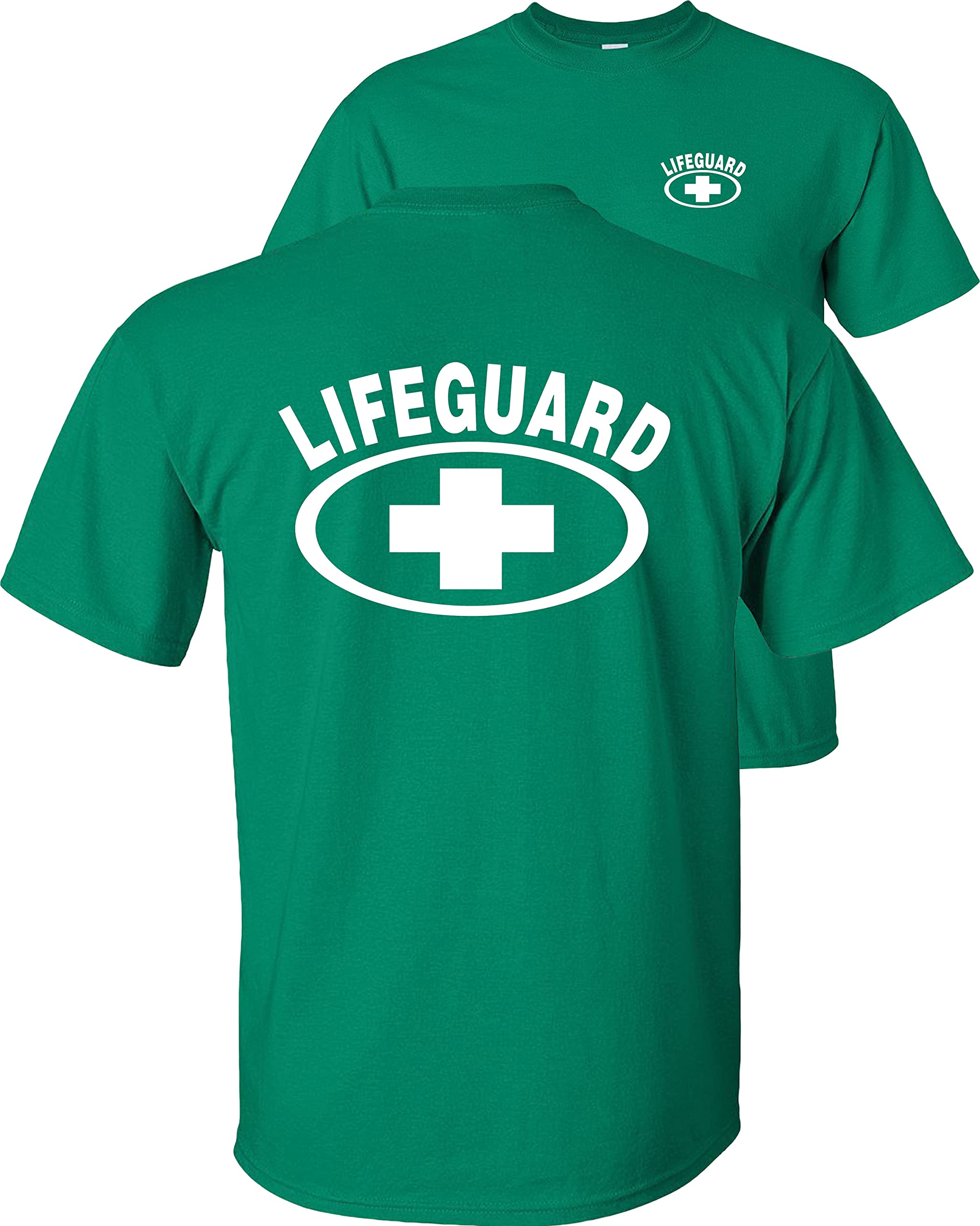 Life Guard T-Shirt Lifeguarding Uniform with White Cross for YMCA Pool Staff, F&B, and Water Safety Professionals