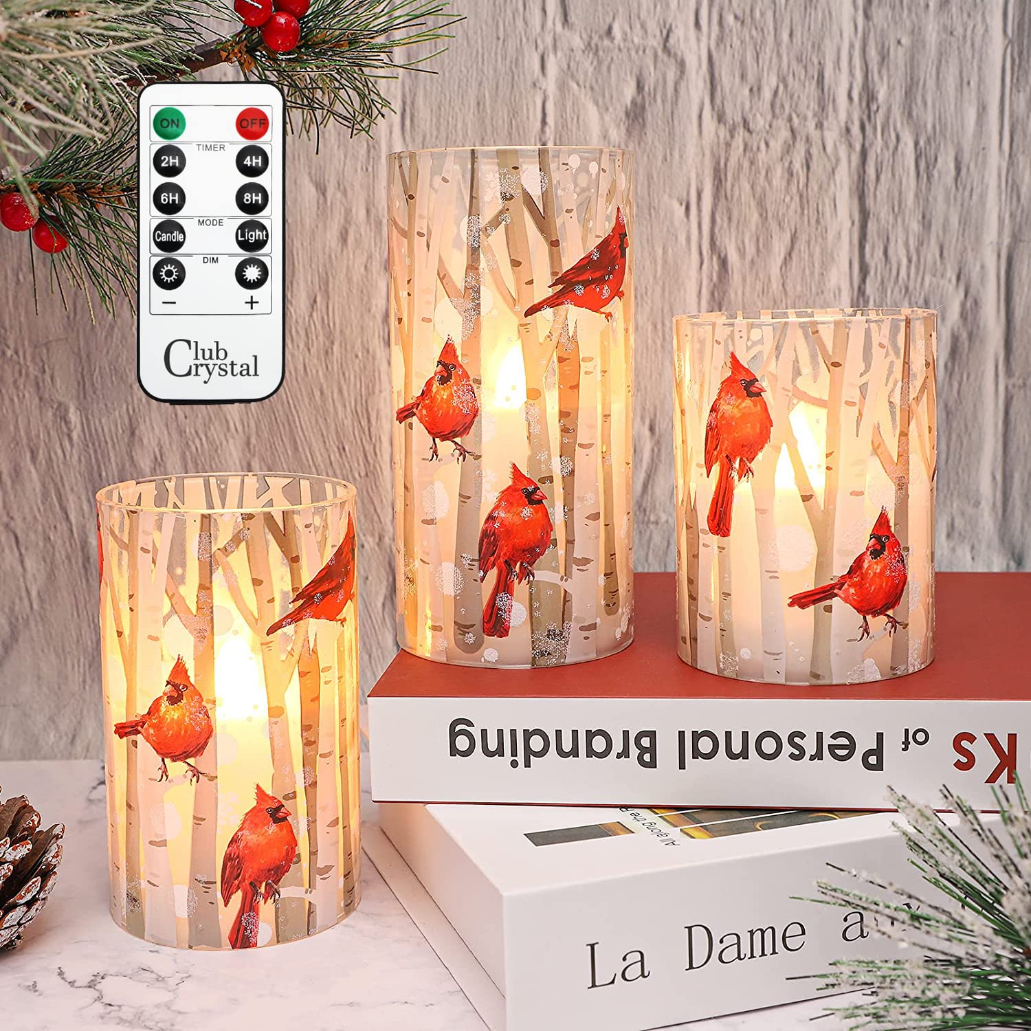Flameless LED Candles Set of 3 with Remote & Timer - Christmas Home Decor
