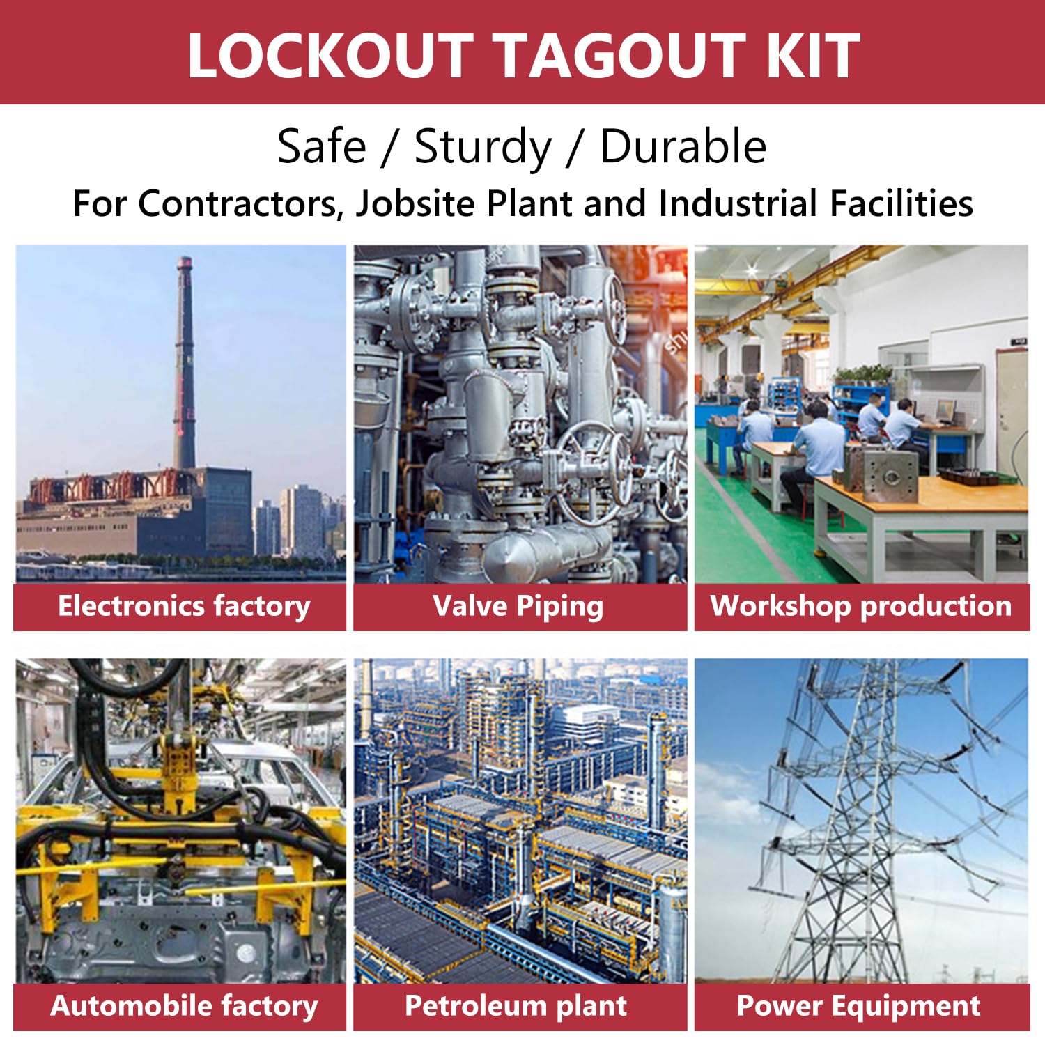 70+ Pcs Multi-Functional Lockout Tagout Kit with Safety Padlock, Lockout Hasp, Ball Valve, Electrical Plug, Gate Valve & Circuit Breaker - OSHA Compliant LOTO Safety Equipment for Industrial Maintenance, Electrical Work & Hazardous Energy Control