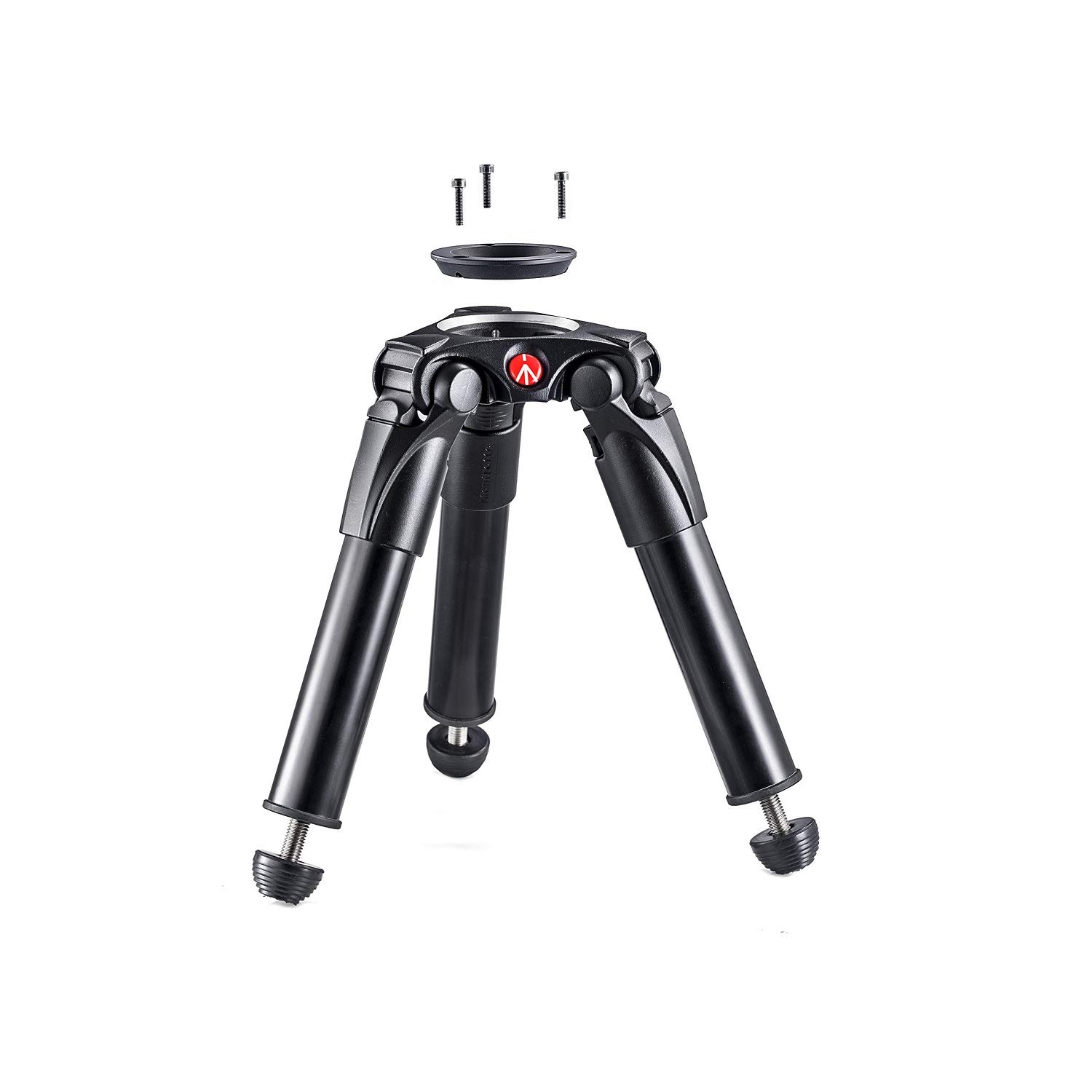 Manfrotto MVT535HH Hi-Hat 535 Aluminum Video Tripod with 75mm Half Shell & 60mm Adapter - Professional Camera Support for Studio, Film & Photography Shoots