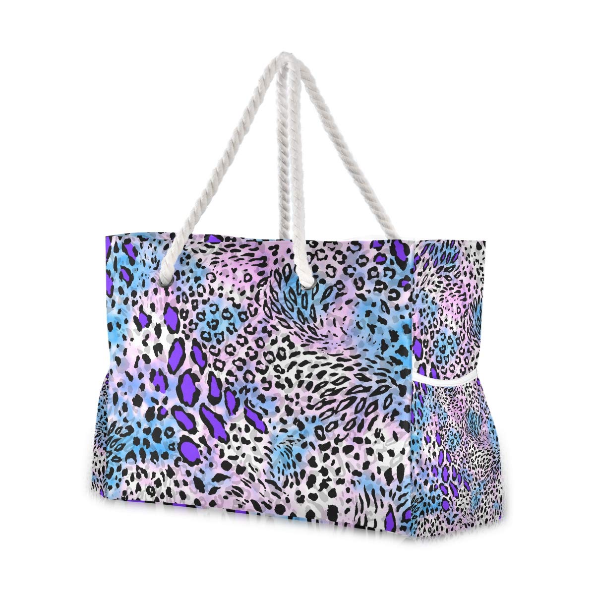 Waterproof Leopard Print Beach Tote Bag with Zipper Closure & Long Rope Handles - Large Capacity Fashionable Beach Bag for Women, Perfect for Pool, Vacation, Shopping and Travel Accessories