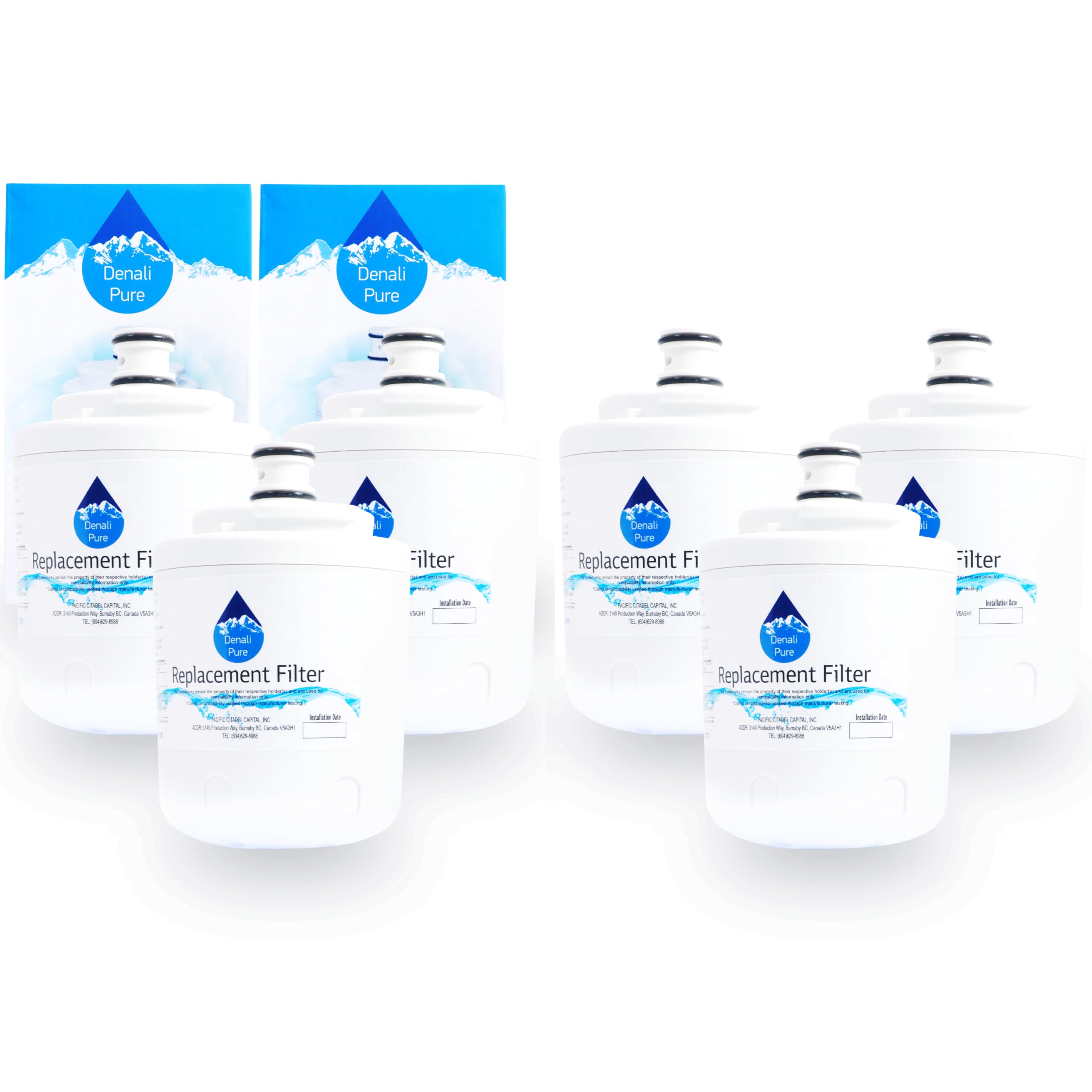 6-Pack Maytag UKF7003 Refrigerator Water Filter Replacement - Compatible with MZD2752GRS, Purifies Water for Drinking & Ice Making | Perfect for Home Kitchen & Office Fridge