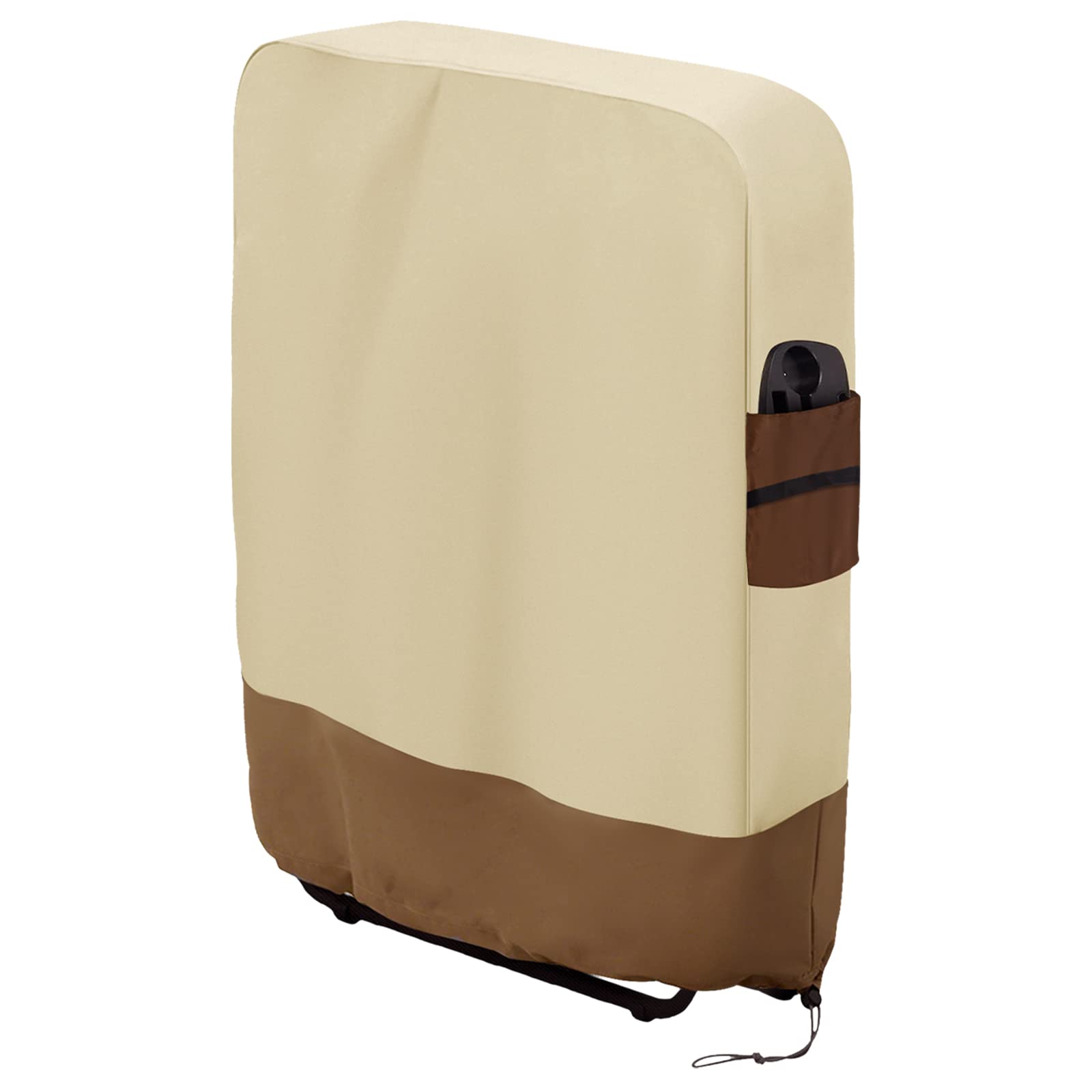 Waterproof Zero Gravity Folding Chair Cover 37x32 Inch - All Weather Resistant Outdoor Patio Furniture Protector for Lawn, Veranda & Reclining Chairs (Beige) | Perfect for Backyard, Poolside & Camping Use