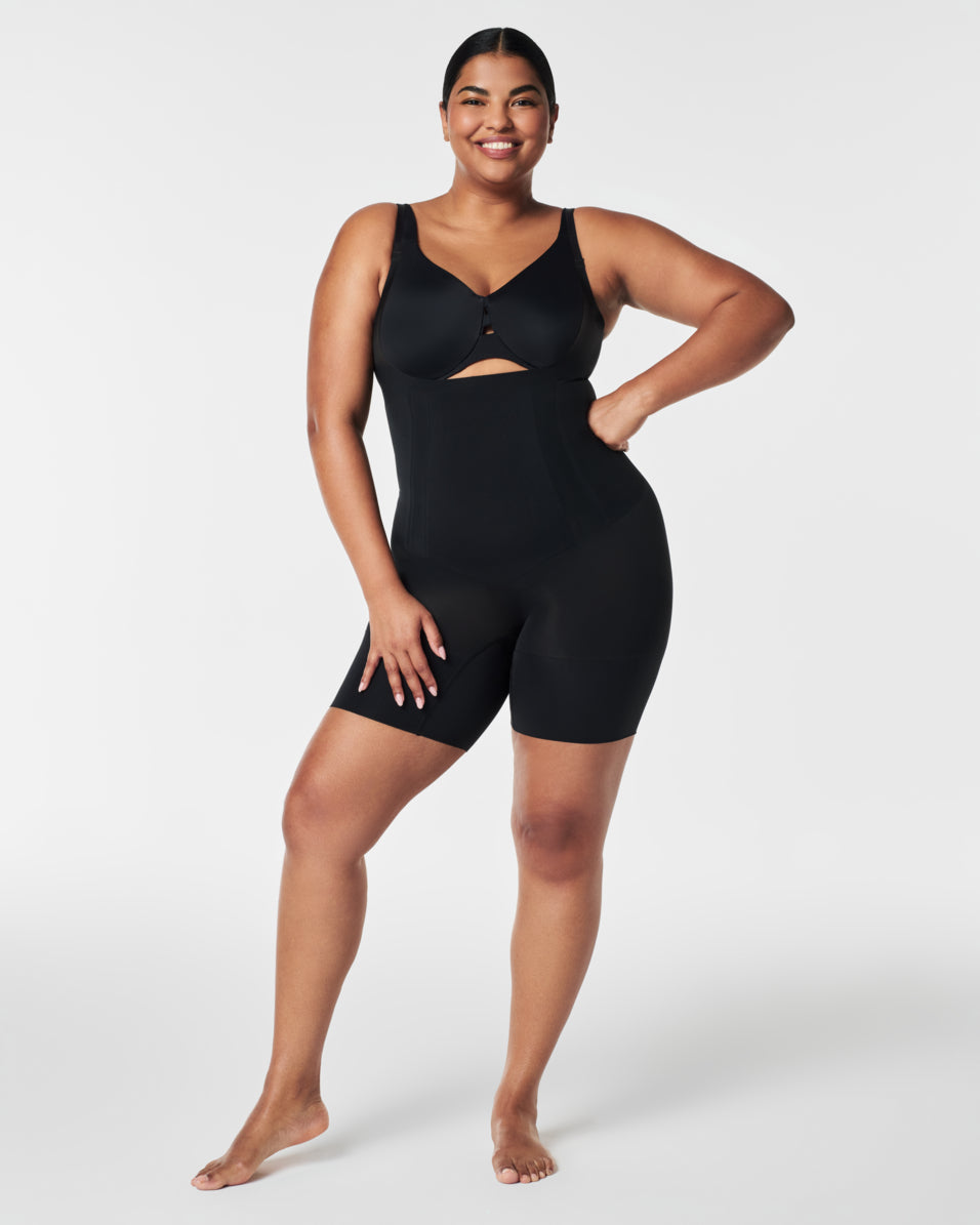 SPANX Sculpt™ OnCore Open Bust Mid Thigh Bodysuit - Shapewear for Women | Slimming Bodysuit for Tummy Control & Smoothing | Perfect Under Dresses for Work & Evening Out