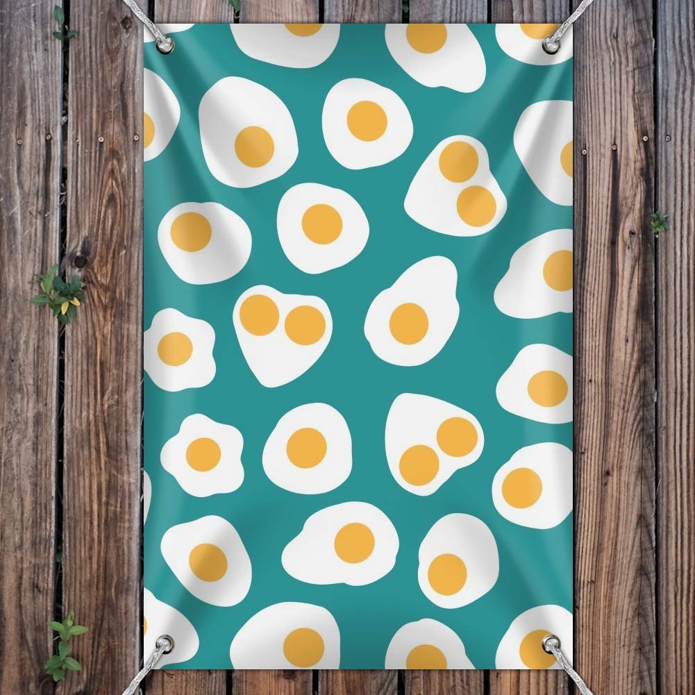 Sunny Side Eggs Pattern Sign for Home & Office Decor