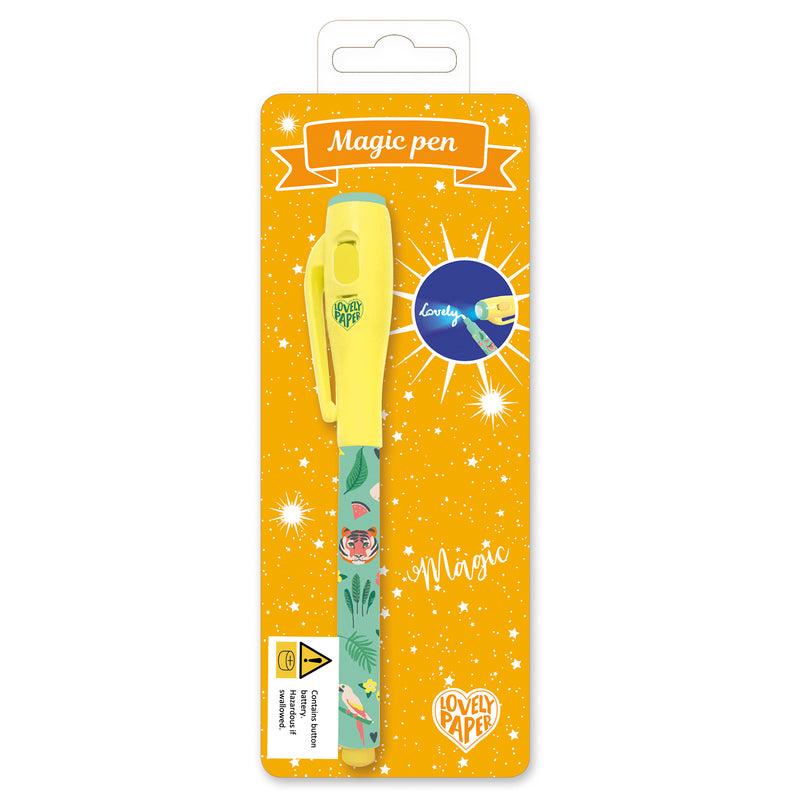 Djeco Magic Message Pen - Tiger Tropic Design | Creative Writing & Secret Notes for Kids | Perfect for Birthday Gifts & School Activities