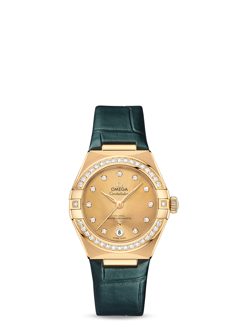 Omega Constellation Co-Axial Master Chronometer 18K Yellow Gold & Diamond Ladies Watch - Luxury Swiss Timepiece for Women, Perfect for Gifts, Special Occasions & Everyday Elegance