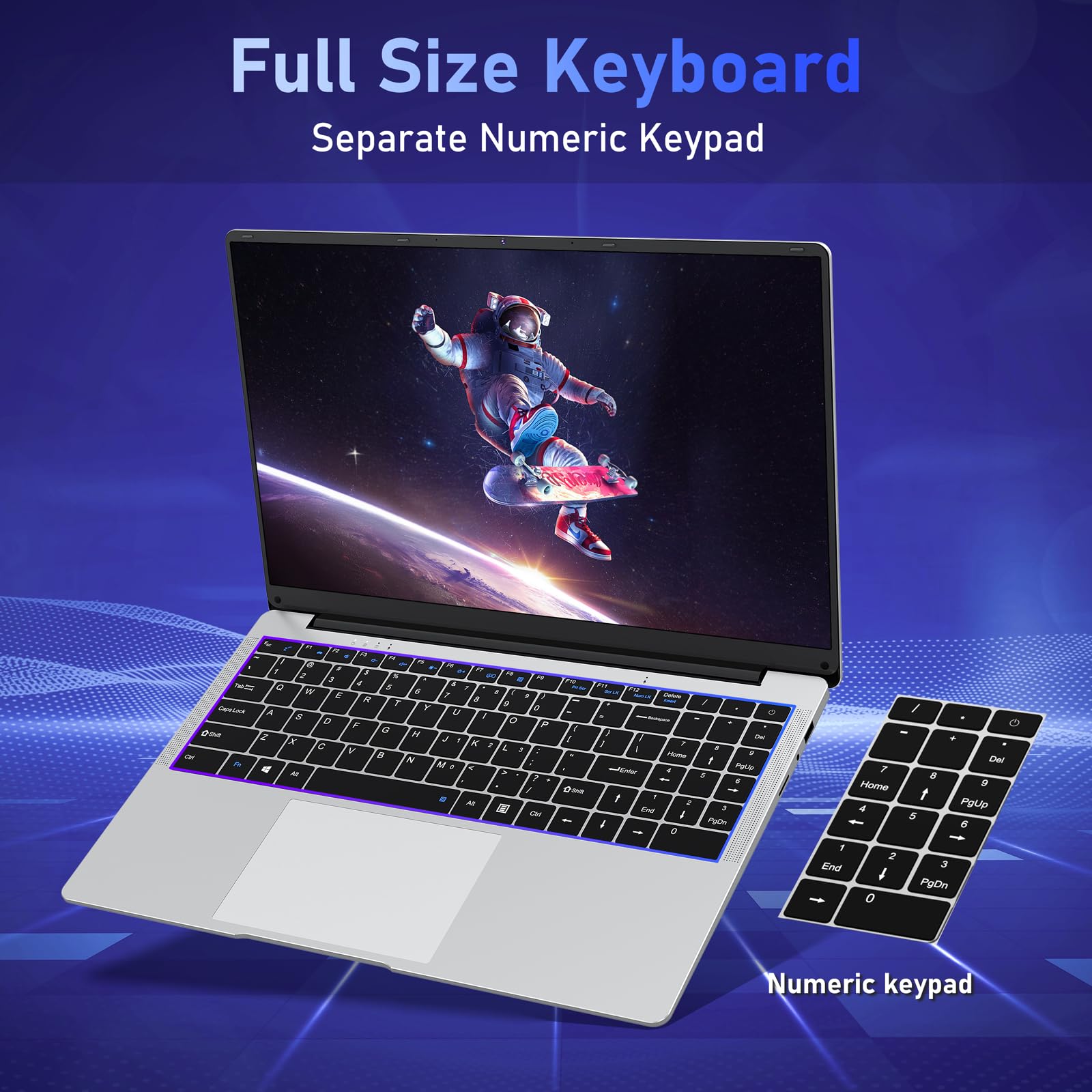NIAKUN 15.6 Inch Laptop - 8GB RAM 256GB SSD, Intel Celeron N4000 Processor up to 2.6GHz, Full HD 1920x1080 Display, 5000mAh Battery, TF Card Slot, WiFi 5, Bluetooth 4.2 - Perfect for Work, Study & Entertainment
