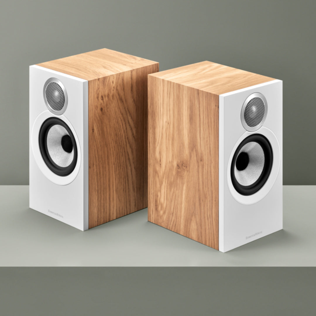 B&W 607 S3 Bookshelf Speakers - Premium Pair of Stand Mount HiFi Speakers for Home Theater & Music Listening